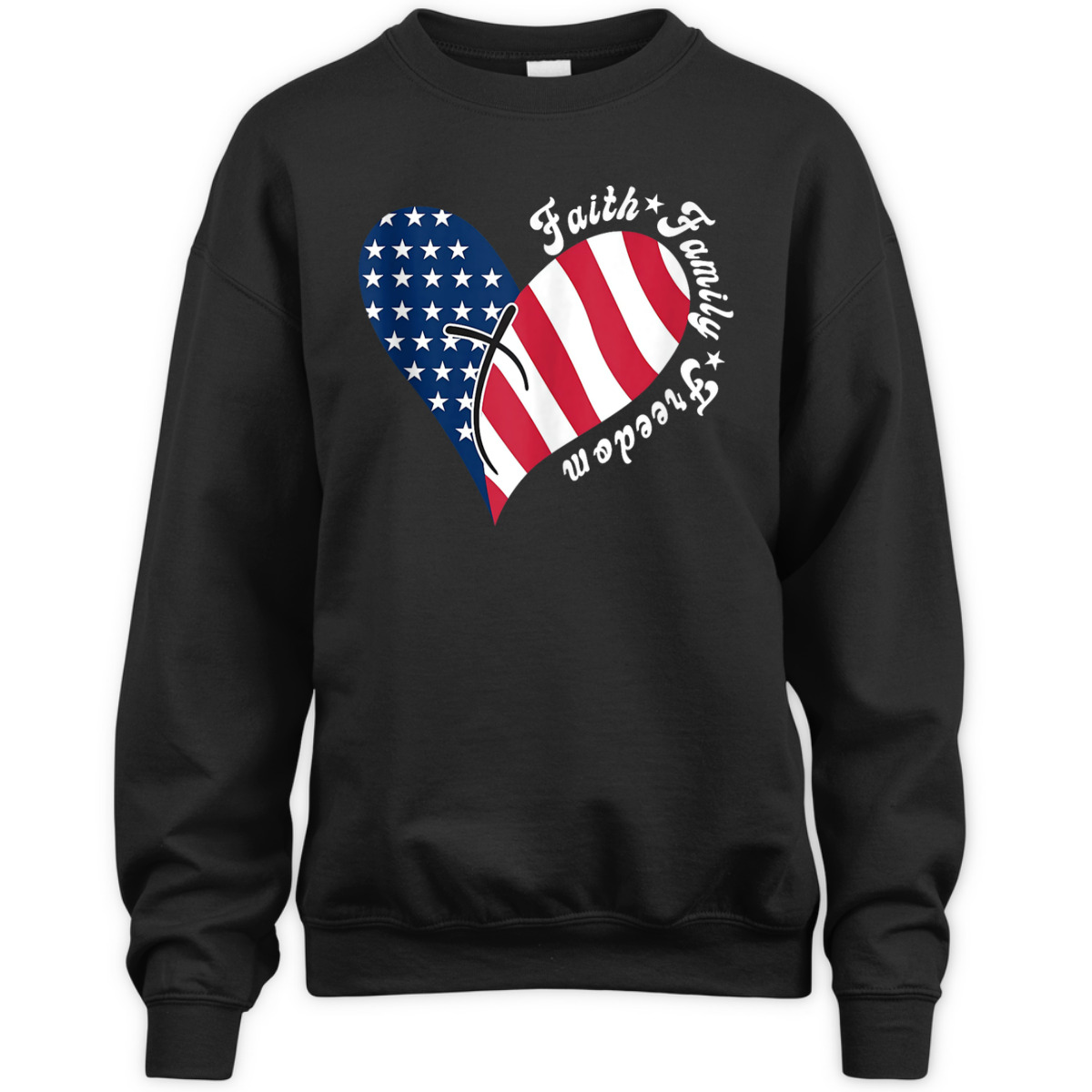 Patriotic Christian US Flag Faith Family Freedom Liberty 4th Of July Independence Day T-Shirt Patriotic Christian US Flag Faith Family Freedom Liberty 4th Of July Independence Day T-Shirt