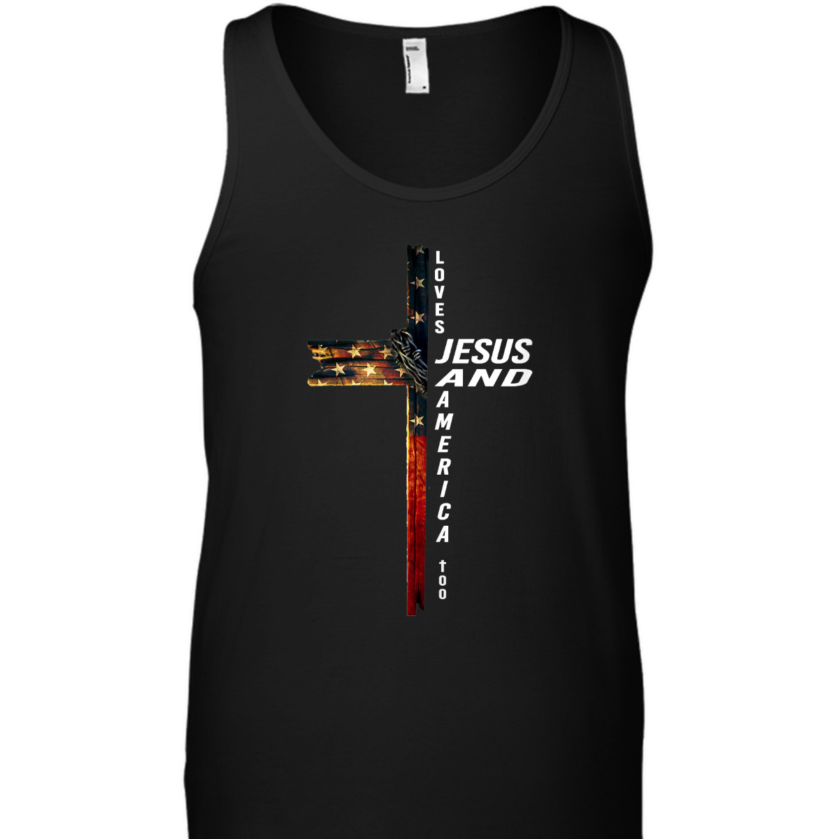 Christian Cross With Flag USA Loves Jesus And America Too 4th Of July Independence Day T-Shirt Christian Cross With Flag USA Loves Jesus And America Too 4th Of July Independence Day T-Shirt