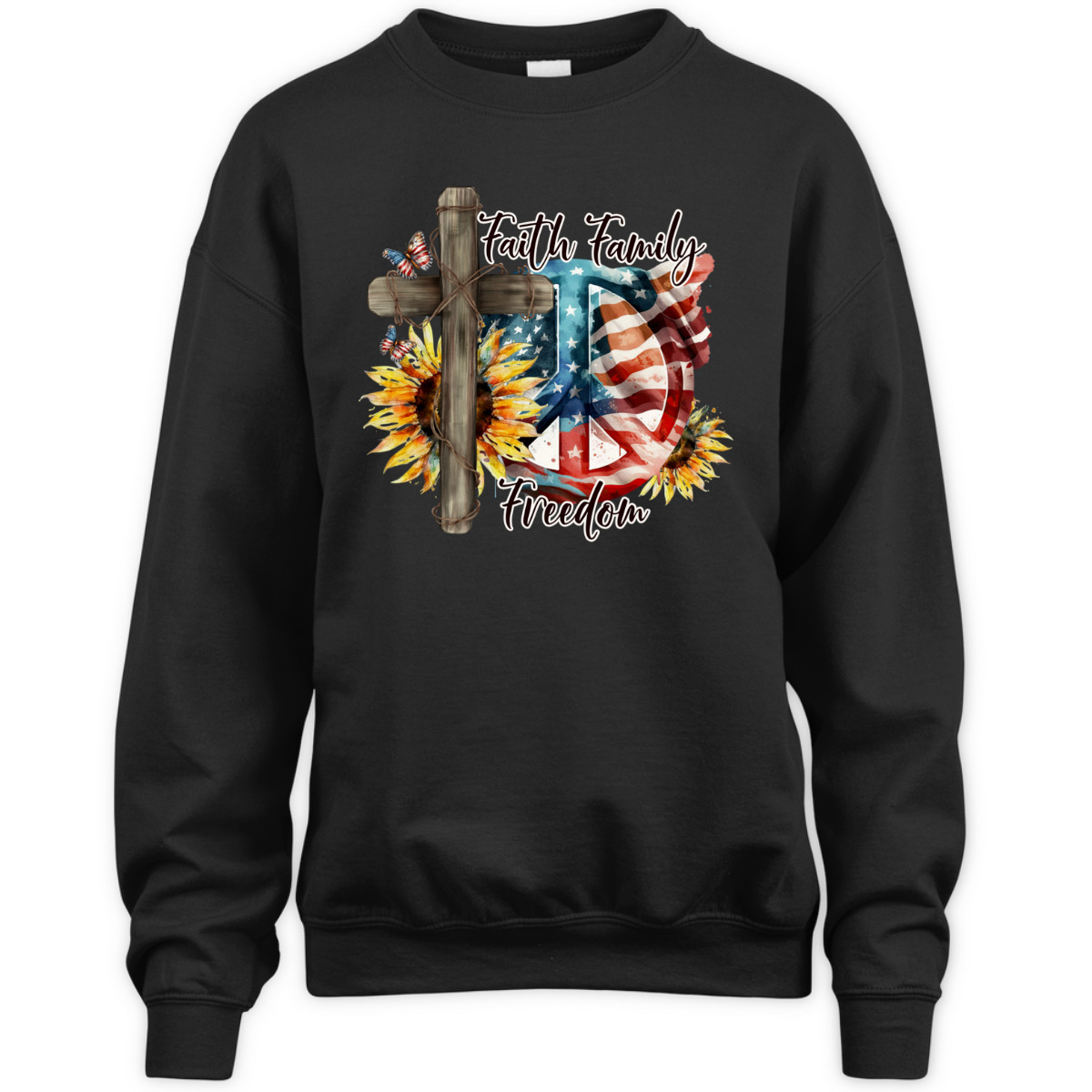 Christian Faith Family Freedom American Flag Happy 4th Of July T-Shirt Christian Faith Family Freedom American Flag Happy 4th Of July T-Shirt