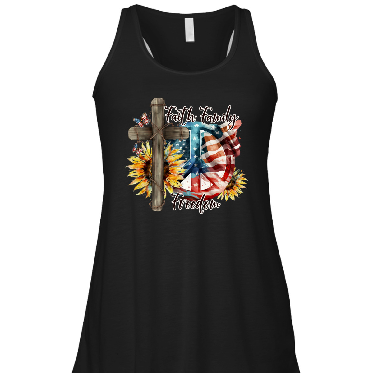 Christian Faith Family Freedom American Flag Happy 4th Of July T-Shirt Christian Faith Family Freedom American Flag Happy 4th Of July T-Shirt