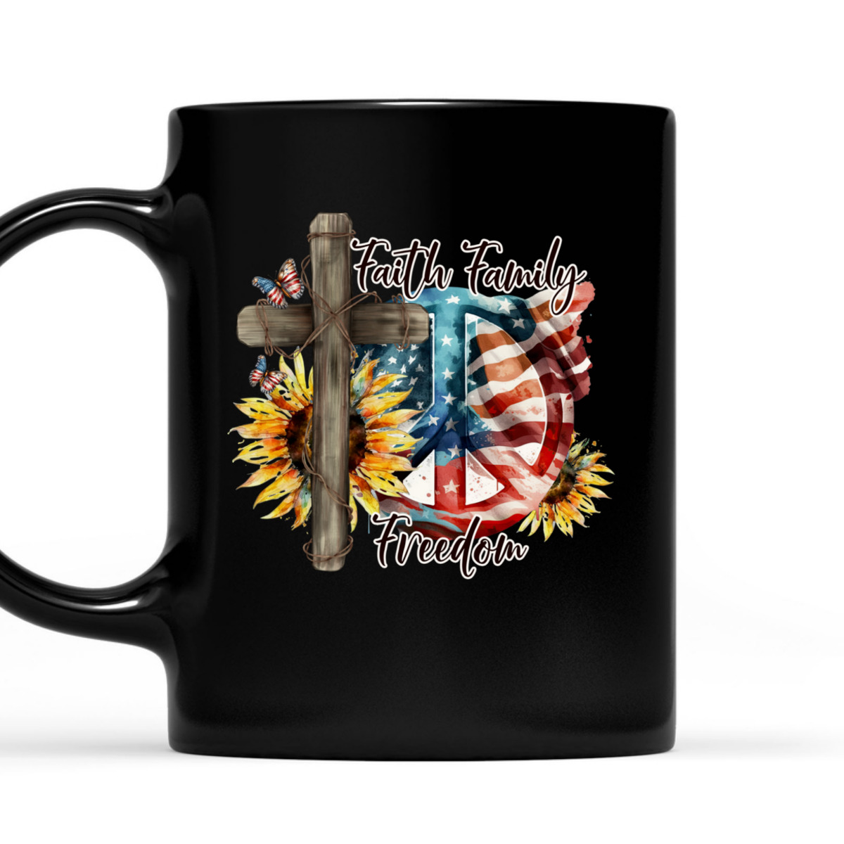 Christian Faith Family Freedom American Flag Happy 4th Of July T-Shirt Christian Faith Family Freedom American Flag Happy 4th Of July T-Shirt