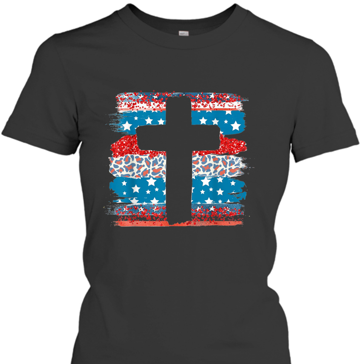 Patriotic Faith Cross Leopard US Flag Christian T-Shirt 4th Of July Independence Day Gift Patriotic Faith Cross Leopard US Flag Christian T-Shirt 4th Of July Independence Day Gift
