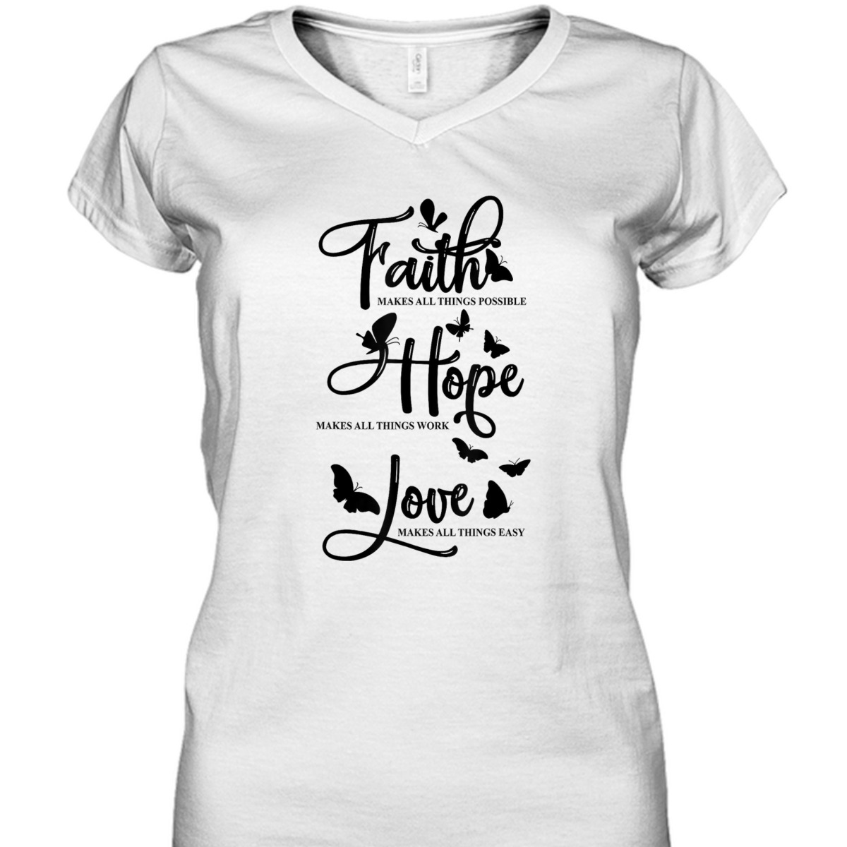 Faith Hope Love Christian Butterfly Bible Quote Religious T-Shirt Faith Hope Love Christian Butterfly Bible Quote Religious T-Shirt