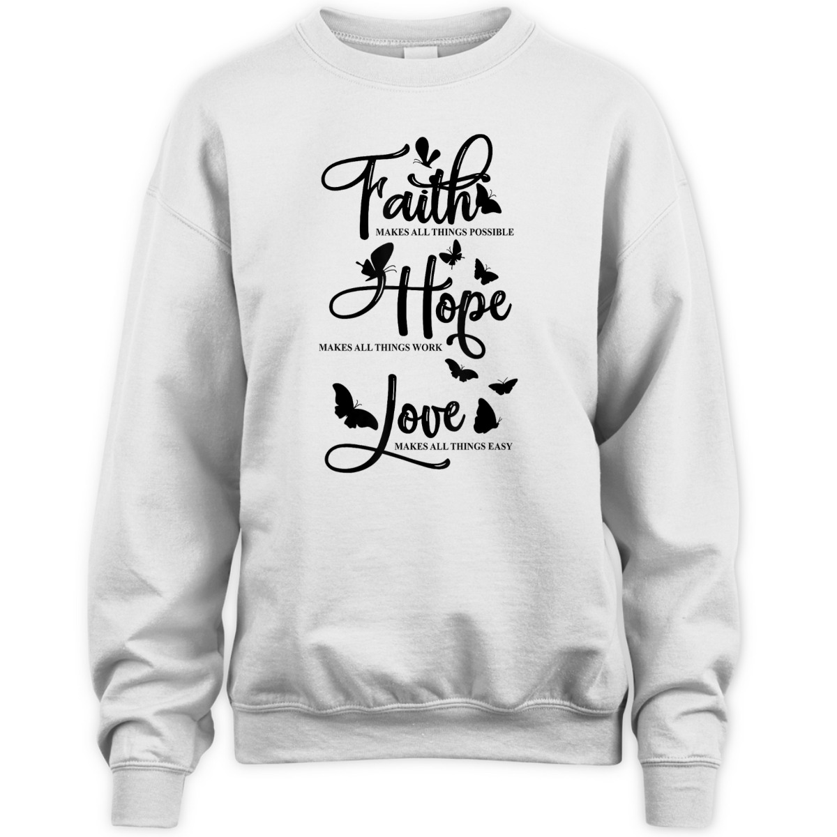 Faith Hope Love Christian Butterfly Bible Quote Religious T-Shirt Faith Hope Love Christian Butterfly Bible Quote Religious T-Shirt