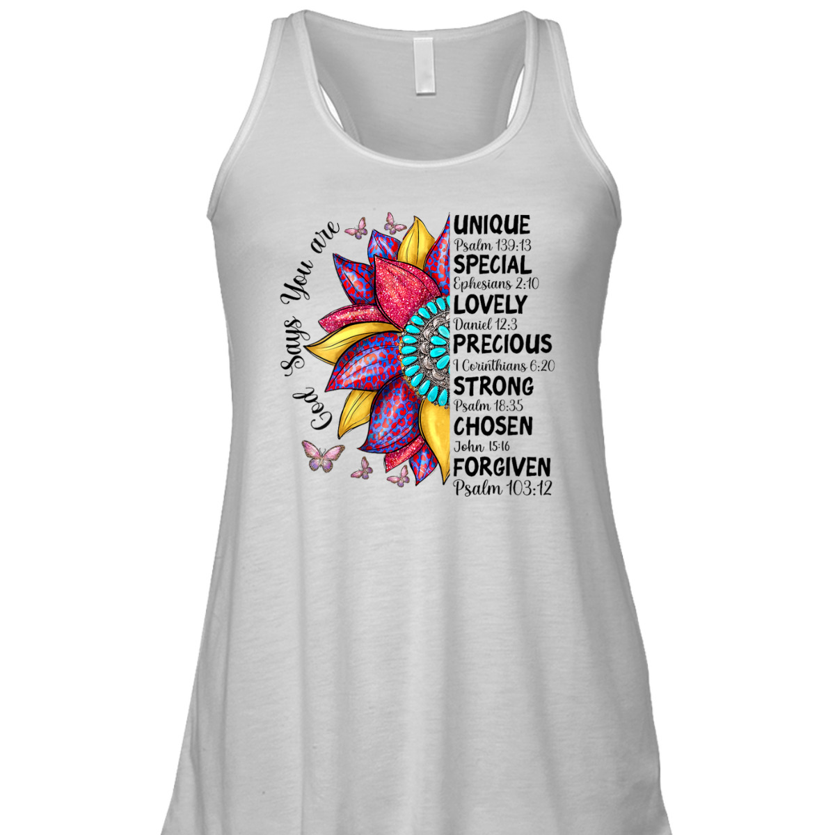 God Says You Are Christian Sunflower Faith Inspirational Bible Verse T-Shirt God Says You Are Christian Sunflower Faith Inspirational Bible Verse T-Shirt