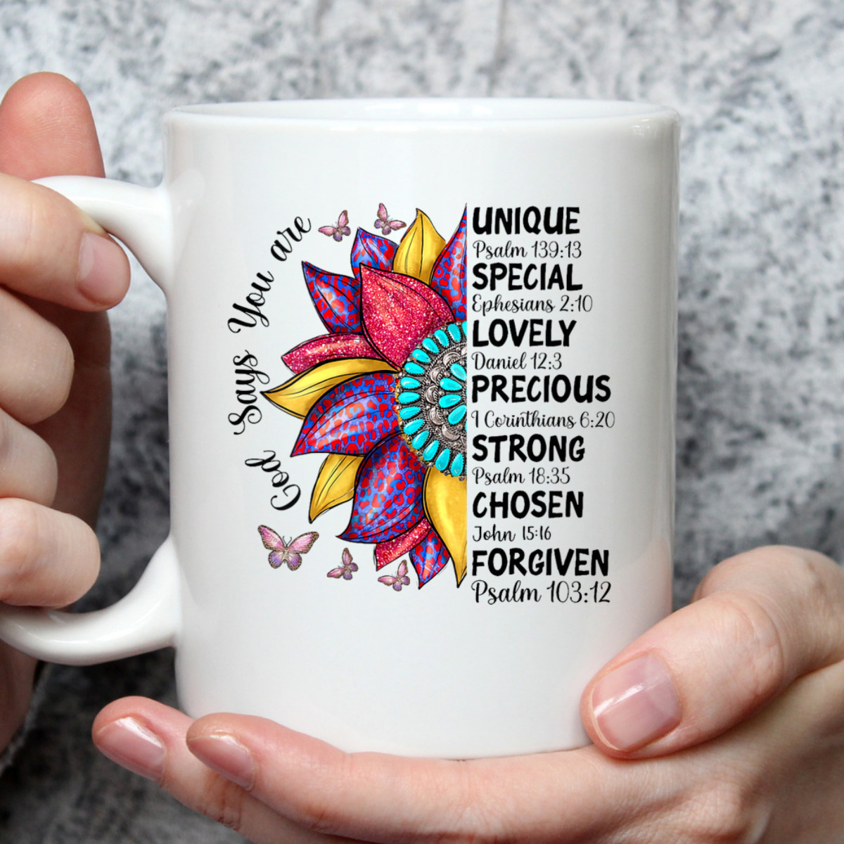 God Says You Are Christian Sunflower Faith Inspirational Bible Verse T-Shirt God Says You Are Christian Sunflower Faith Inspirational Bible Verse T-Shirt