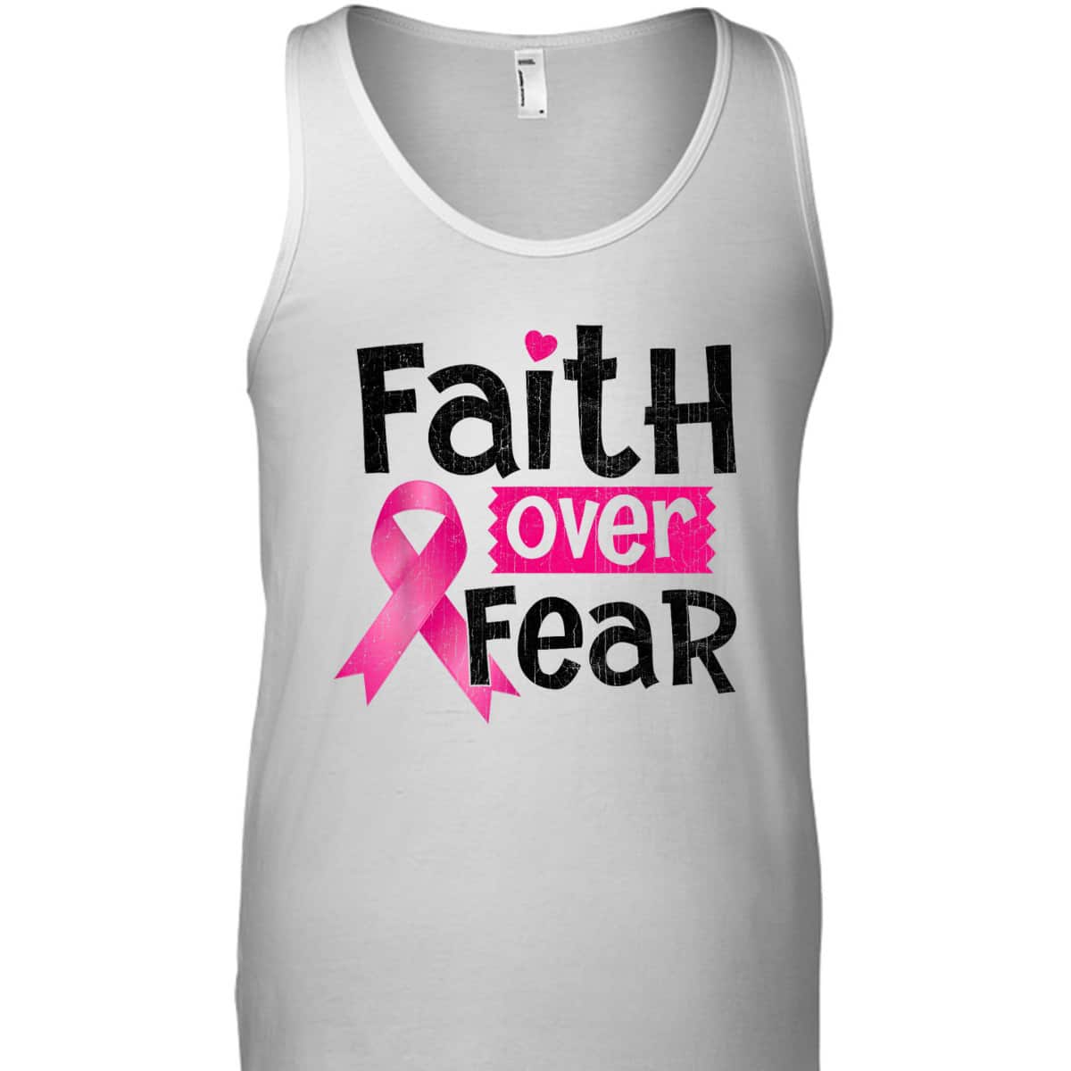 Faith Over Fear Love Breast Cancer Awareness Pink Ribbon T-Shirt Faith Over Fear Love Breast Cancer Awareness Pink Ribbon T-Shirt