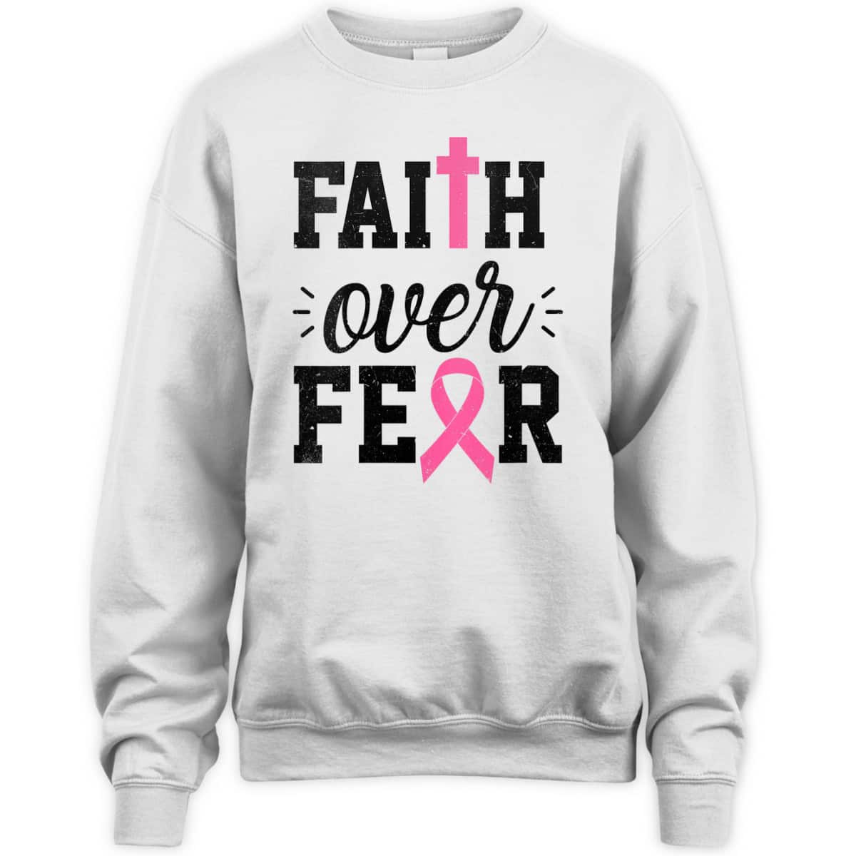 Christian Faith Over Fear October Breast Cancer Awareness Month T-Shirt Christian Faith Over Fear October Breast Cancer Awareness Month T-Shirt