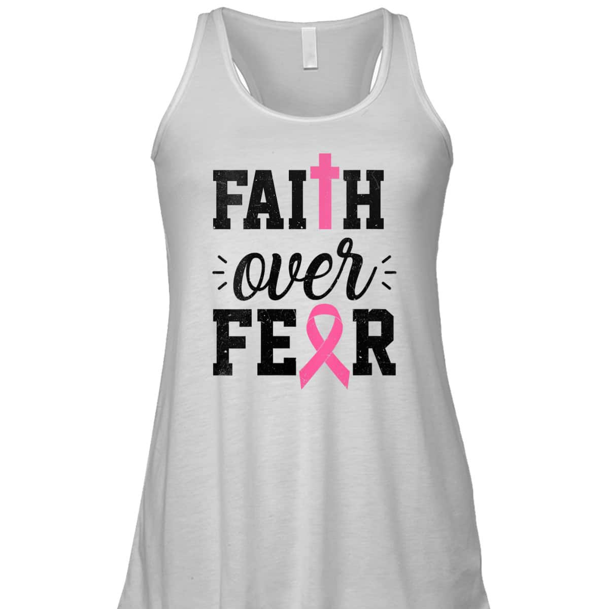 Christian Faith Over Fear October Breast Cancer Awareness Month T-Shirt Christian Faith Over Fear October Breast Cancer Awareness Month T-Shirt