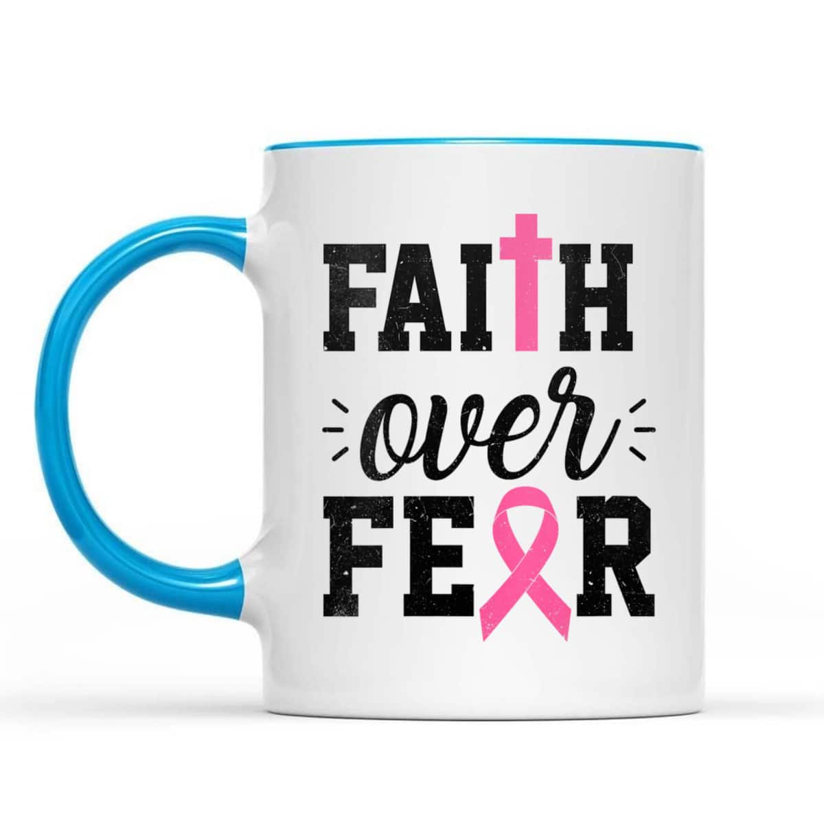 Christian Faith Over Fear October Breast Cancer Awareness Month T-Shirt Christian Faith Over Fear October Breast Cancer Awareness Month T-Shirt