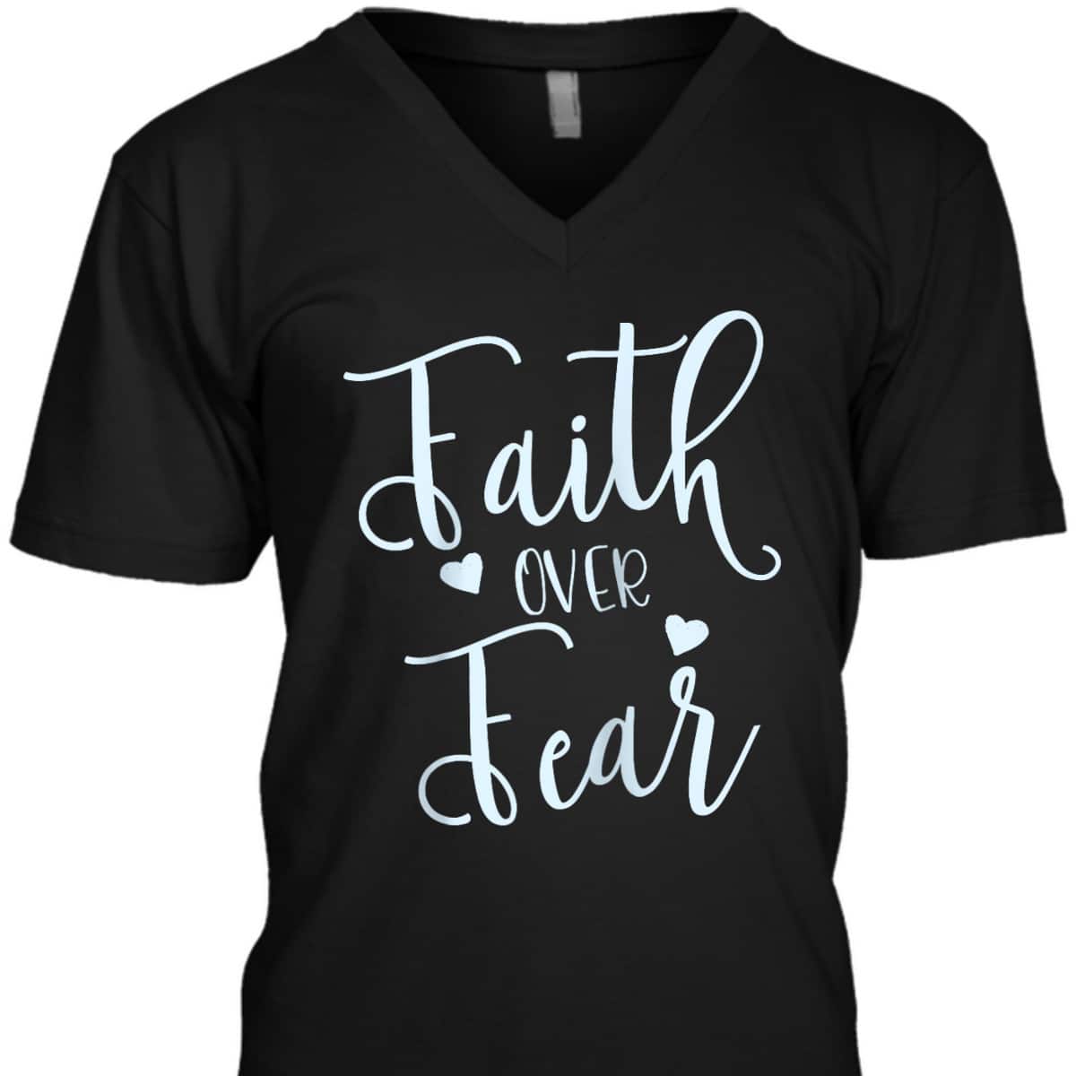 Faith Over Fear Spiritual Inspirational Christian T-Shirt Faith Over Fear Spiritual Inspirational Christian T-Shirt