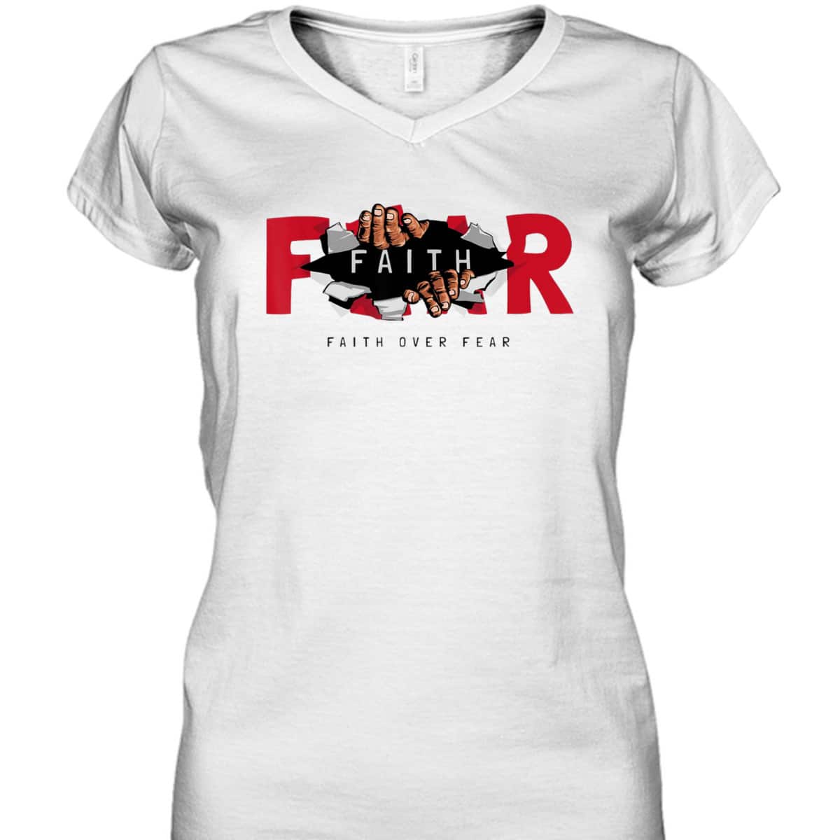 Faith Over Fear Christian Faith Cross Motivational T-Shirt Faith Over Fear Christian Faith Cross Motivational T-Shirt