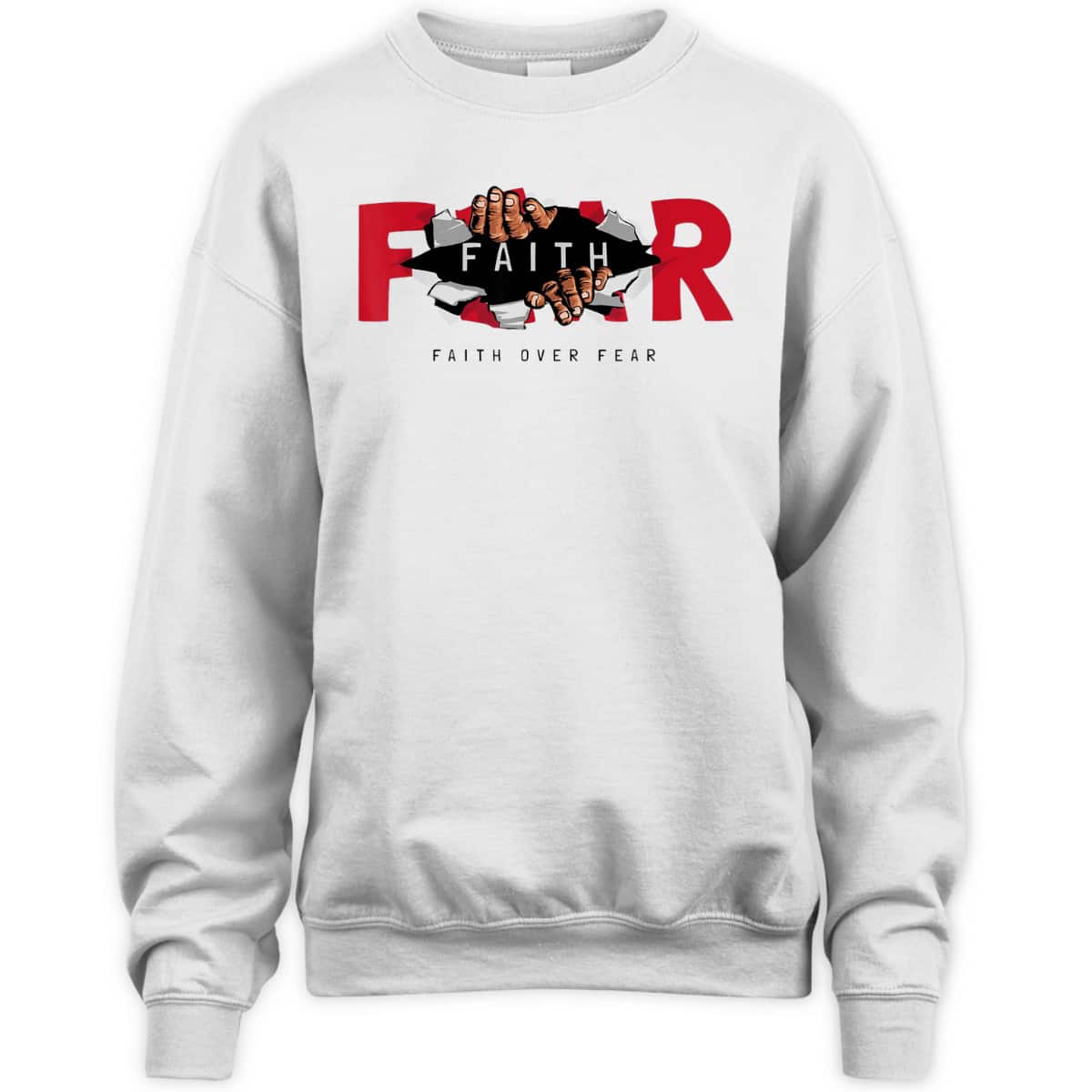 Faith Over Fear Christian Faith Cross Motivational T-Shirt Faith Over Fear Christian Faith Cross Motivational T-Shirt