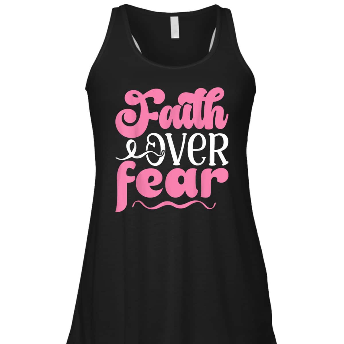 Breast Cancer Awareness Faith Over Fear Religious T-Shirt Breast Cancer Awareness Faith Over Fear Religious T-Shirt