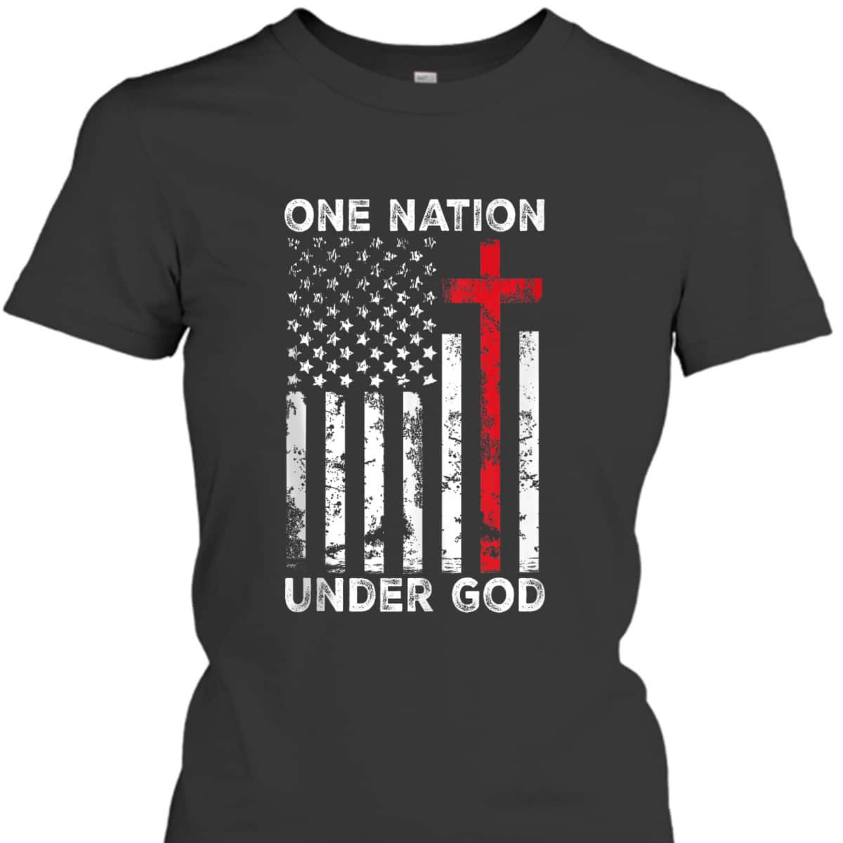 Vintage USA American Flag Christian Faith Family Freedom One Nation Under God 4th Of July T-Shirt Vintage USA American Flag Christian Faith Family Freedom One Nation Under God 4th Of July T-Shirt