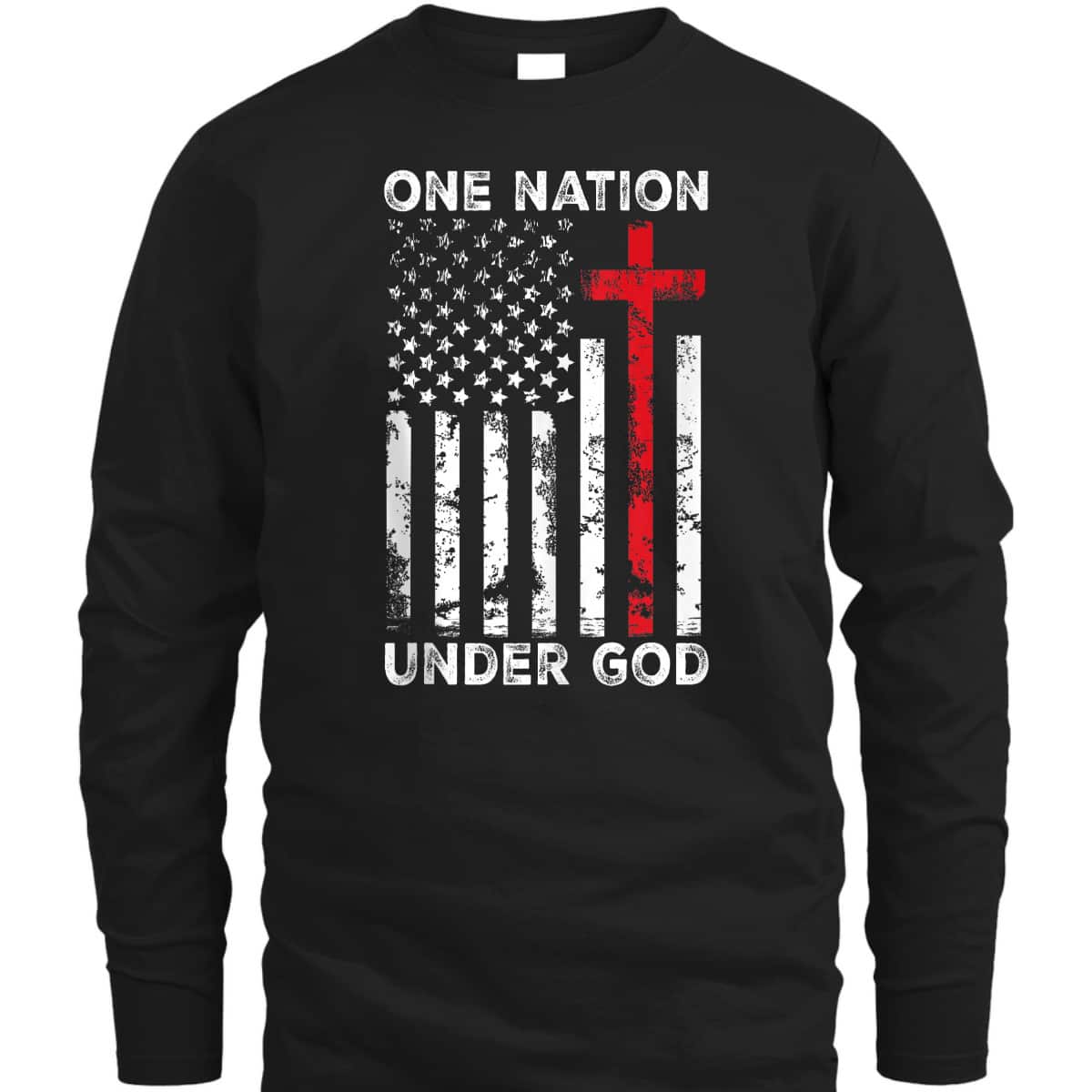 Vintage USA American Flag Christian Faith Family Freedom One Nation Under God 4th Of July T-Shirt Vintage USA American Flag Christian Faith Family Freedom One Nation Under God 4th Of July T-Shirt