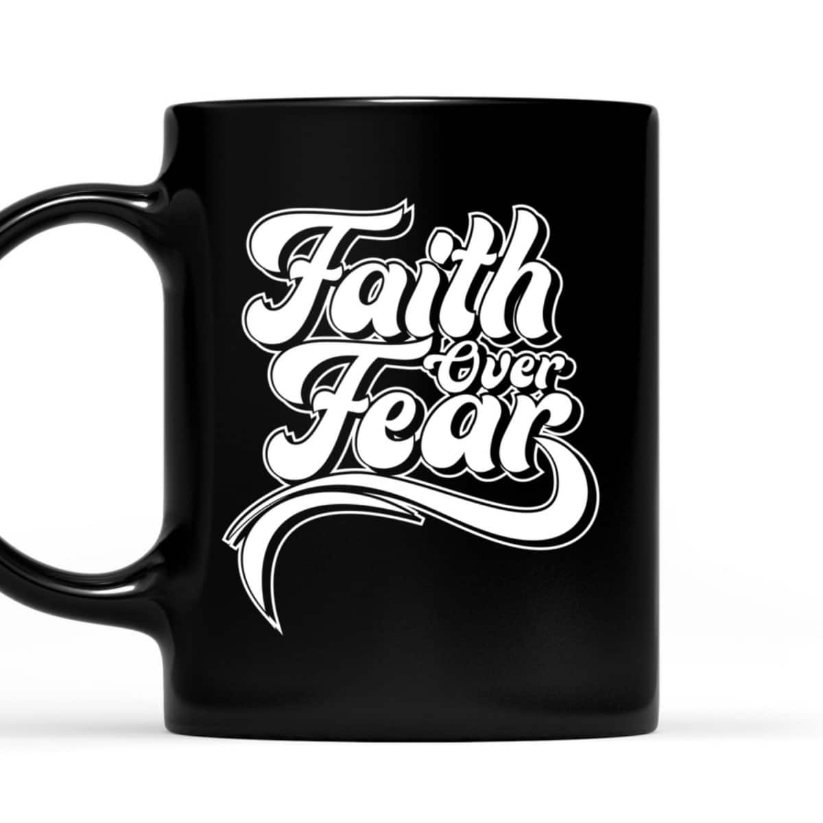 Christian Faith Over Fear Vintage Retro Religious T-Shirt Christian Faith Over Fear Vintage Retro Religious T-Shirt