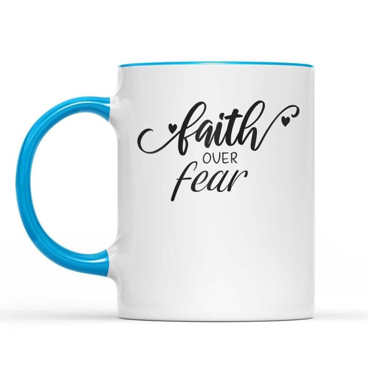 Faith Over Fear T-Shirt Christian Inspirational Vintage Gift Faith Over Fear T-Shirt Christian Inspirational Vintage Gift