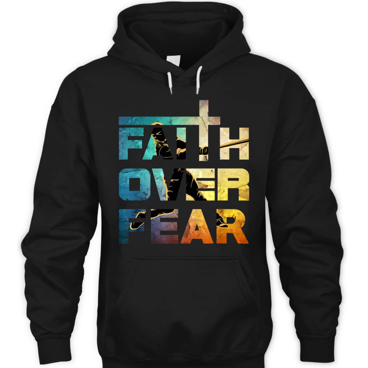 Faith Over Fear Faith Quote Jesus Christ Baseball Lovers T-Shirt Faith Over Fear Faith Quote Jesus Christ Baseball Lovers T-Shirt