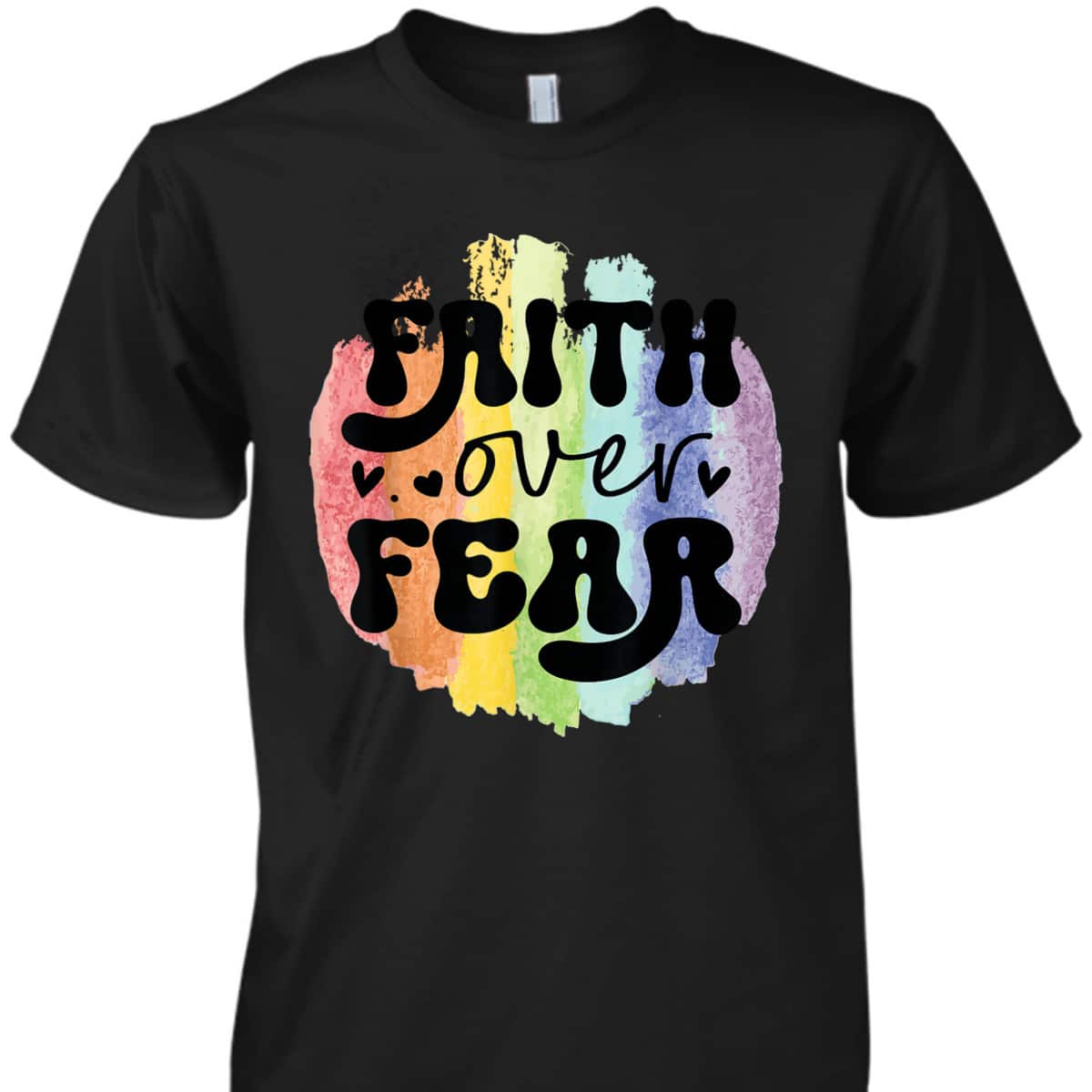 Inspirational Quote Faith Over Fear T-Shirt Christian Religious Gift Inspirational Quote Faith Over Fear T-Shirt Christian Religious Gift