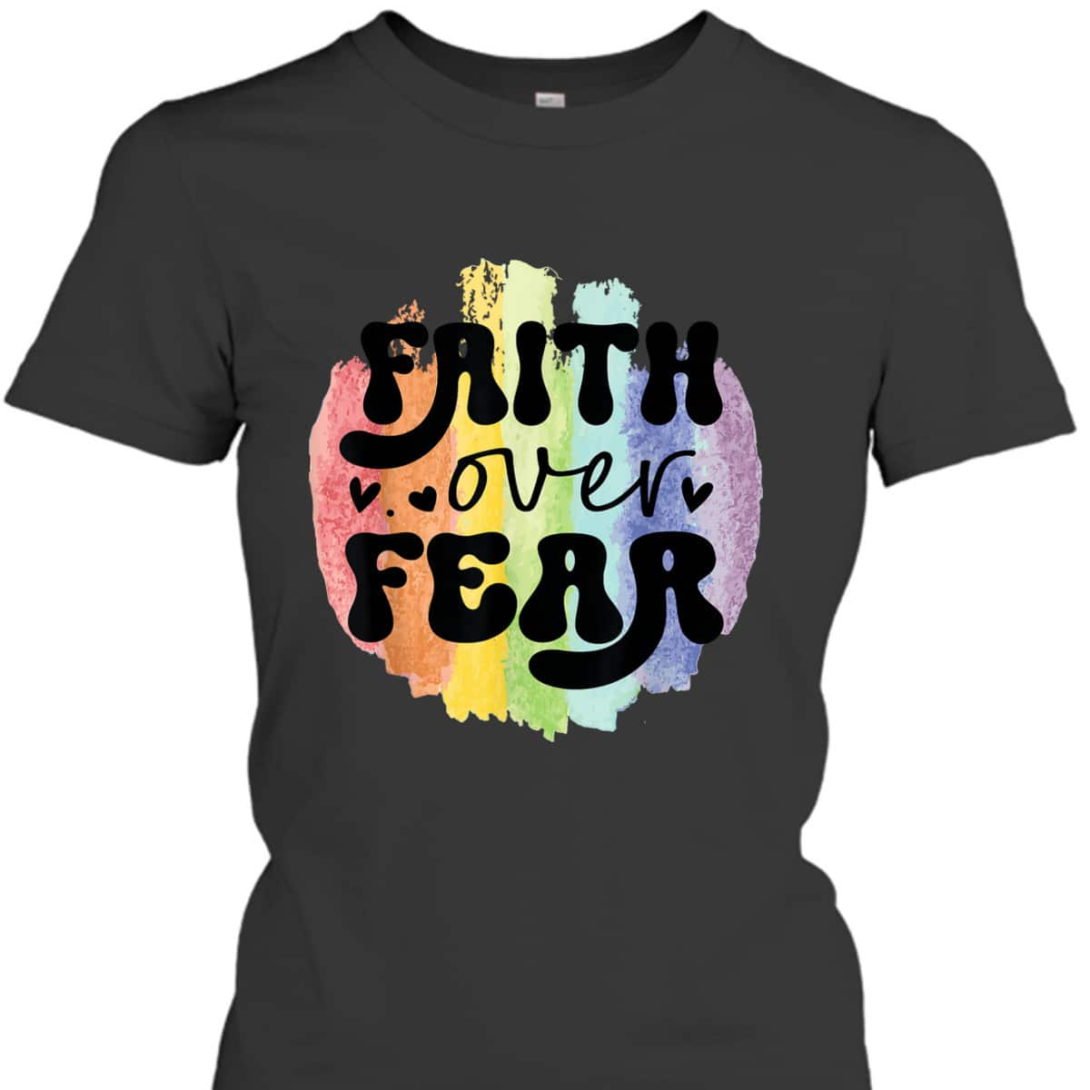 Inspirational Quote Faith Over Fear T-Shirt Christian Religious Gift Inspirational Quote Faith Over Fear T-Shirt Christian Religious Gift