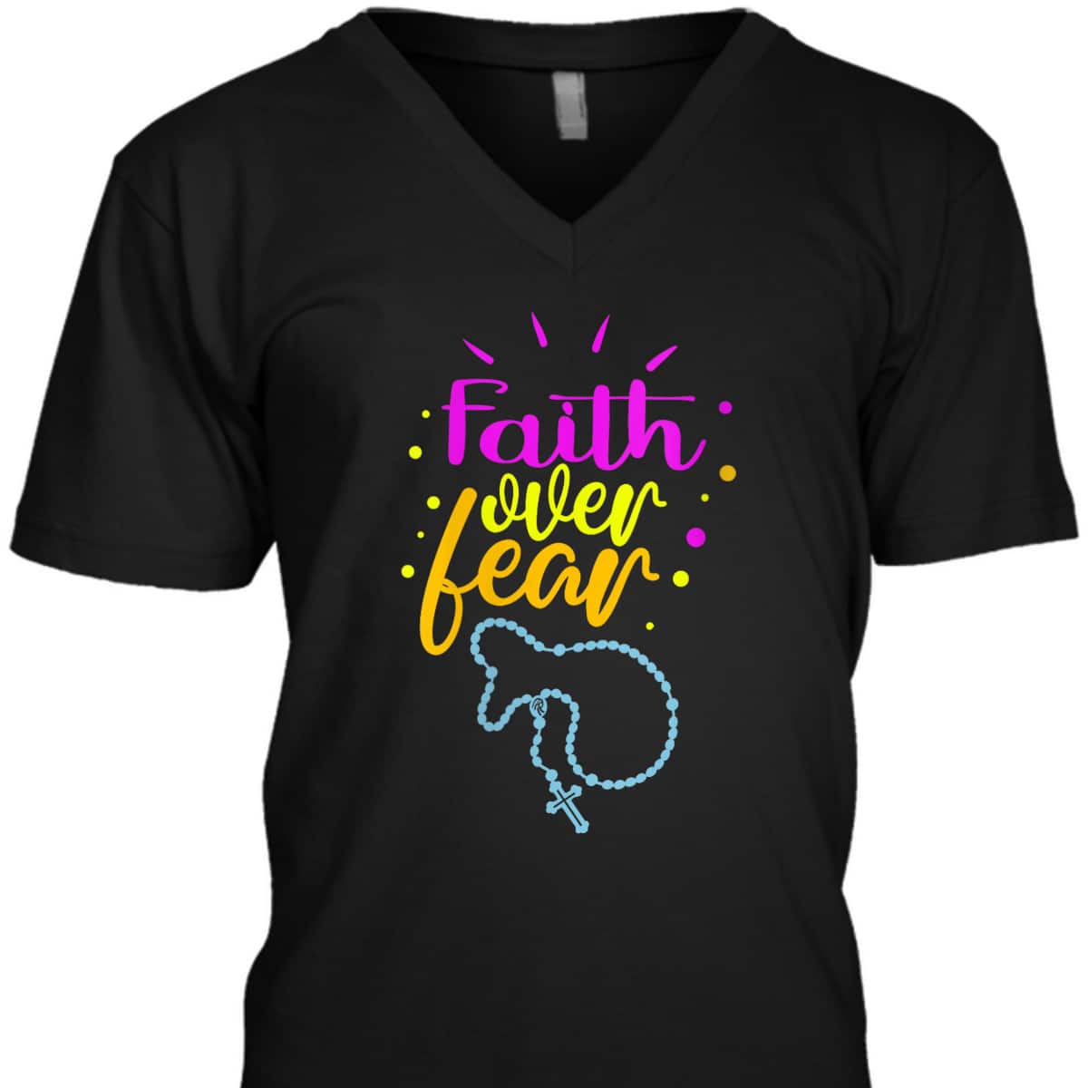 Christian Faith Over Fear T-Shirt Faith Religious Bible Verse Gift Christian Faith Over Fear T-Shirt Faith Religious Bible Verse Gift