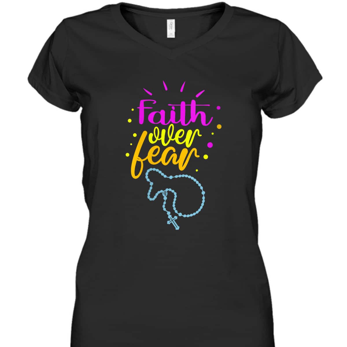 Christian Faith Over Fear T-Shirt Faith Religious Bible Verse Gift Christian Faith Over Fear T-Shirt Faith Religious Bible Verse Gift