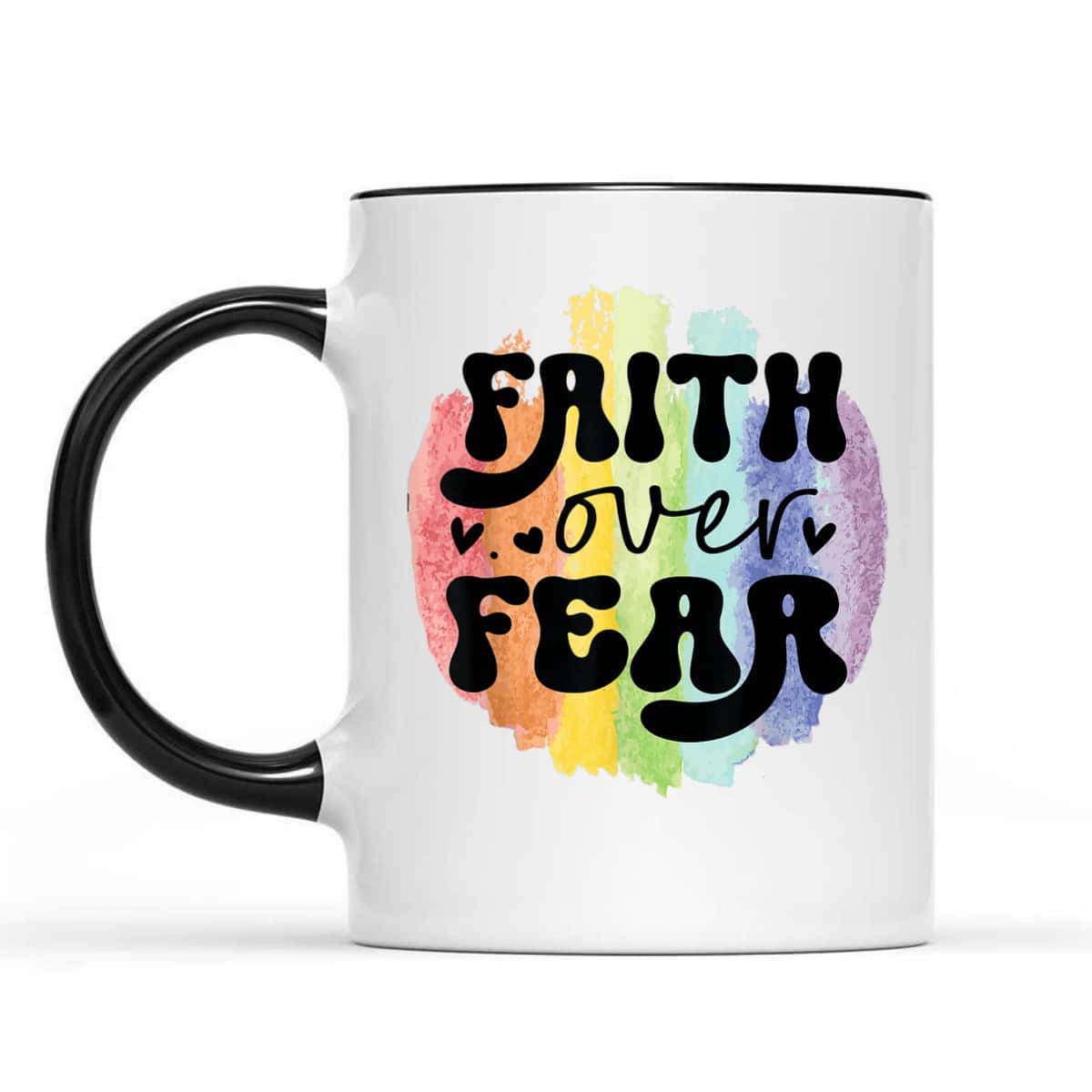 Inspirational Quote Faith Over Fear T-Shirt Christian Religious Gift Inspirational Quote Faith Over Fear T-Shirt Christian Religious Gift