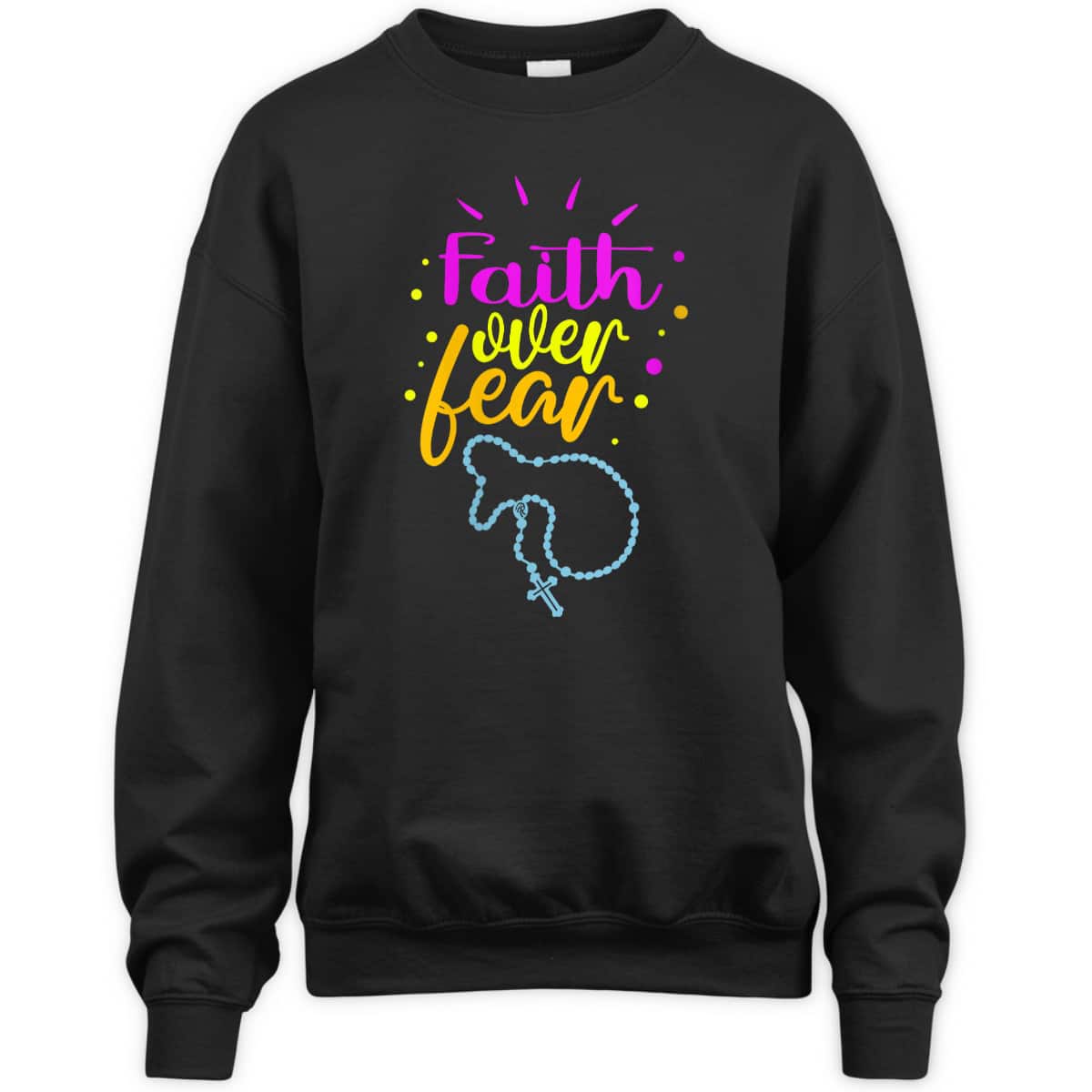 Christian Faith Over Fear T-Shirt Faith Religious Bible Verse Gift Christian Faith Over Fear T-Shirt Faith Religious Bible Verse Gift
