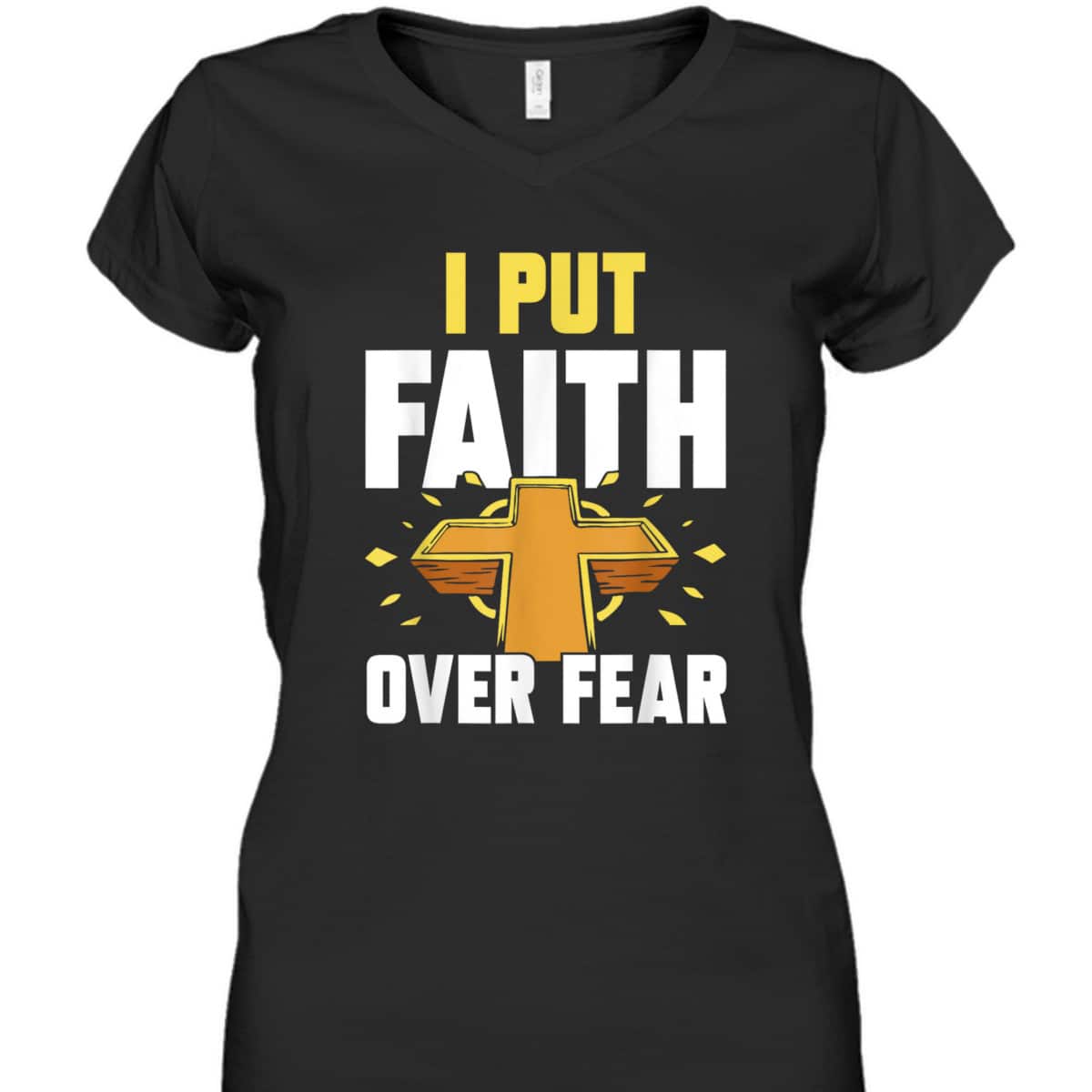 I Put Faith Over Fear T-Shirt Jesus Religious Bible Verse Gift I Put Faith Over Fear T-Shirt Jesus Religious Bible Verse Gift