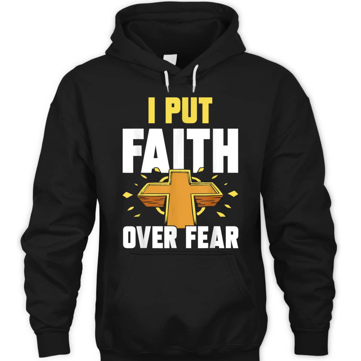 I Put Faith Over Fear T-Shirt Jesus Religious Bible Verse Gift