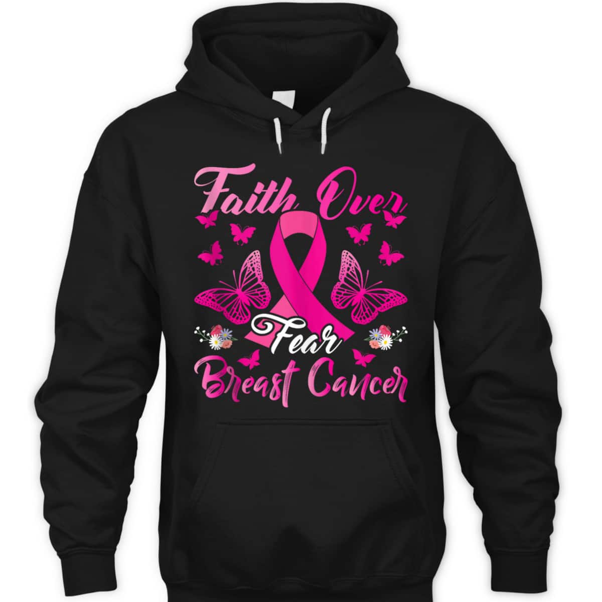 Christian Faith Over Fear T-Shirt Breast Cancer Awareness Christian Faith Over Fear T-Shirt Breast Cancer Awareness