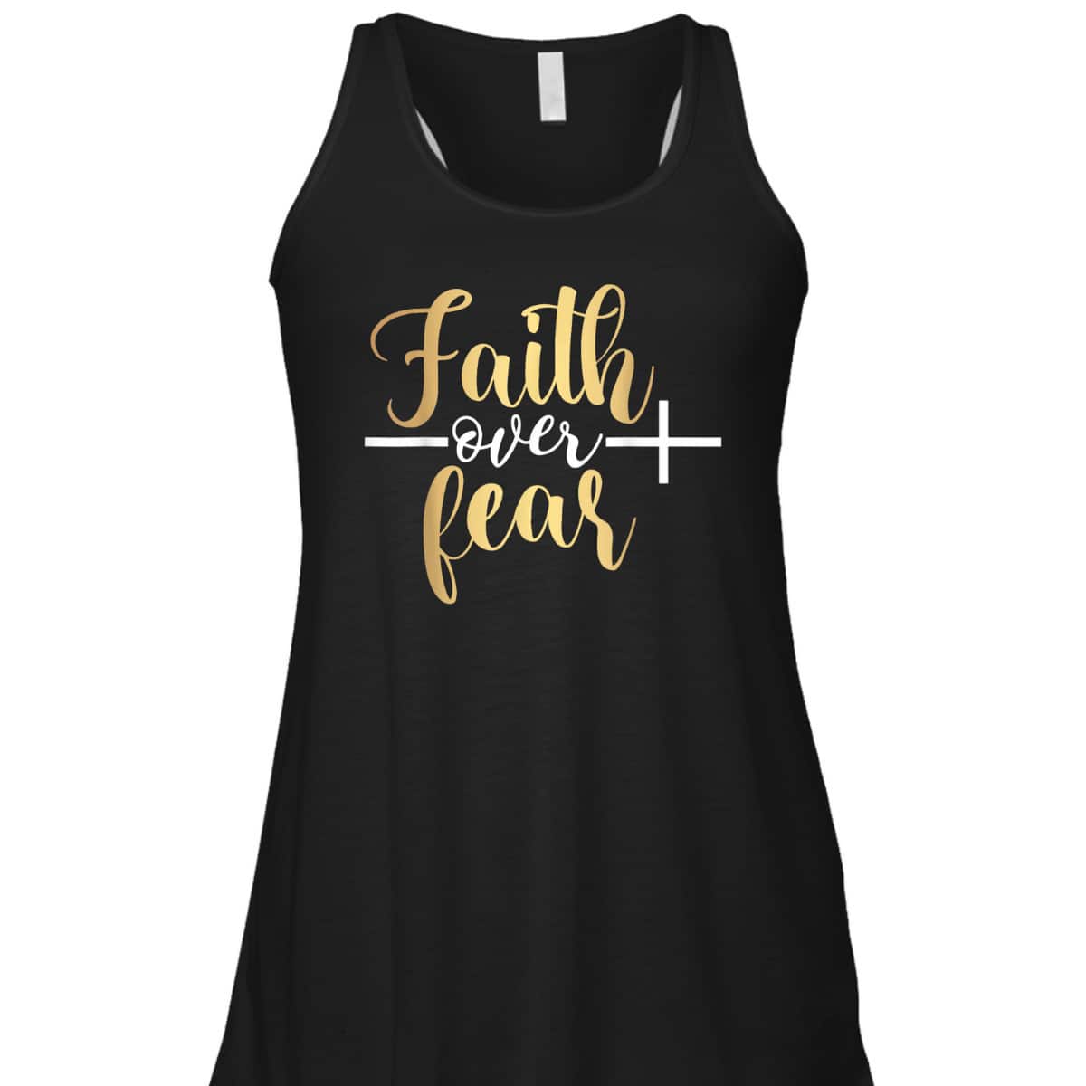 Jesus Christian Cross Faith Over Fear Religious Saying T-Shirt Jesus Christian Cross Faith Over Fear Religious Saying T-Shirt