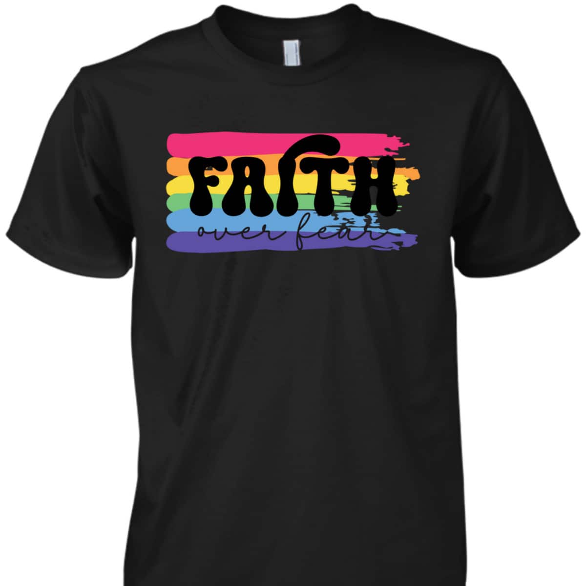 Inspirational Christian Faith Over Fear T-Shirt Religious Gift For Believers Inspirational Christian Faith Over Fear T-Shirt Religious Gift For Believers