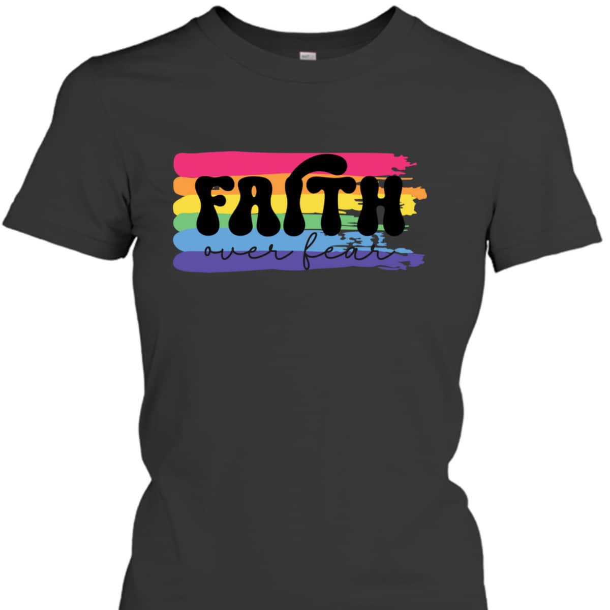 Inspirational Christian Faith Over Fear T-Shirt Religious Gift For Believers Inspirational Christian Faith Over Fear T-Shirt Religious Gift For Believers