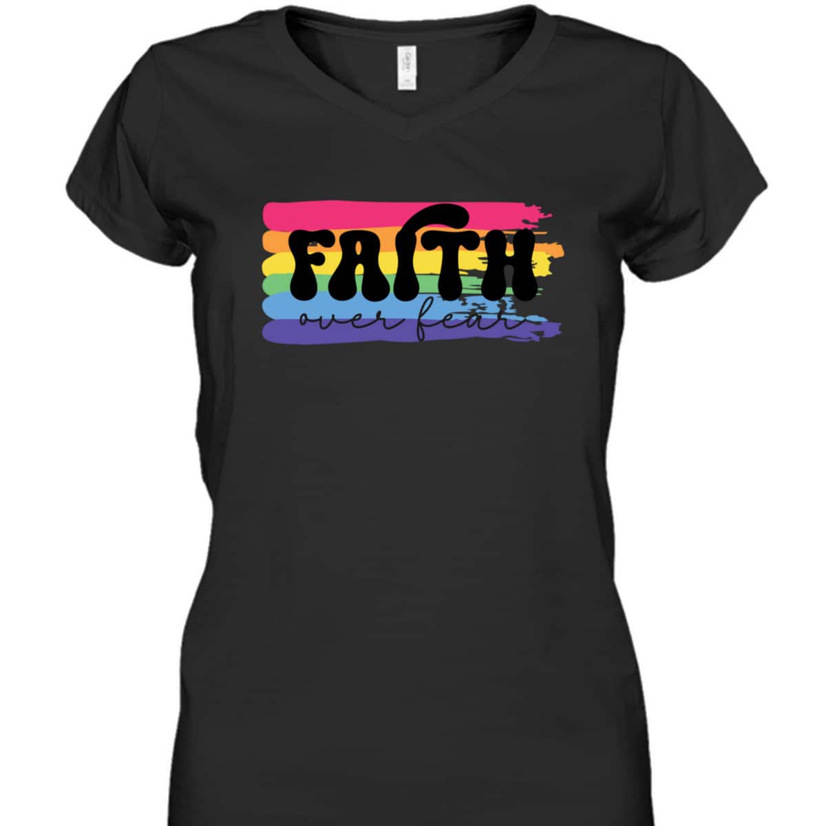 Inspirational Christian Faith Over Fear T-Shirt Religious Gift For Believers Inspirational Christian Faith Over Fear T-Shirt Religious Gift For Believers