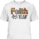 Leopard Floral Cross Faith Over Fear Christian Religious T-Shirt Leopard Floral Cross Faith Over Fear Christian Religious T-Shirt
