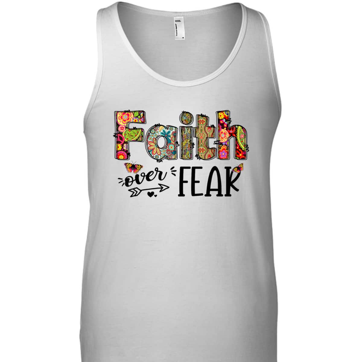 Leopard Floral Cross Faith Over Fear Christian Religious T-Shirt Leopard Floral Cross Faith Over Fear Christian Religious T-Shirt