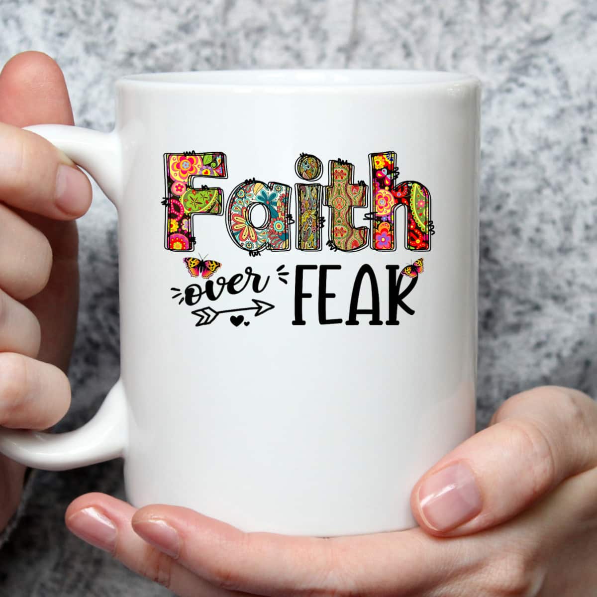 Leopard Floral Cross Faith Over Fear Christian Religious T-Shirt Leopard Floral Cross Faith Over Fear Christian Religious T-Shirt