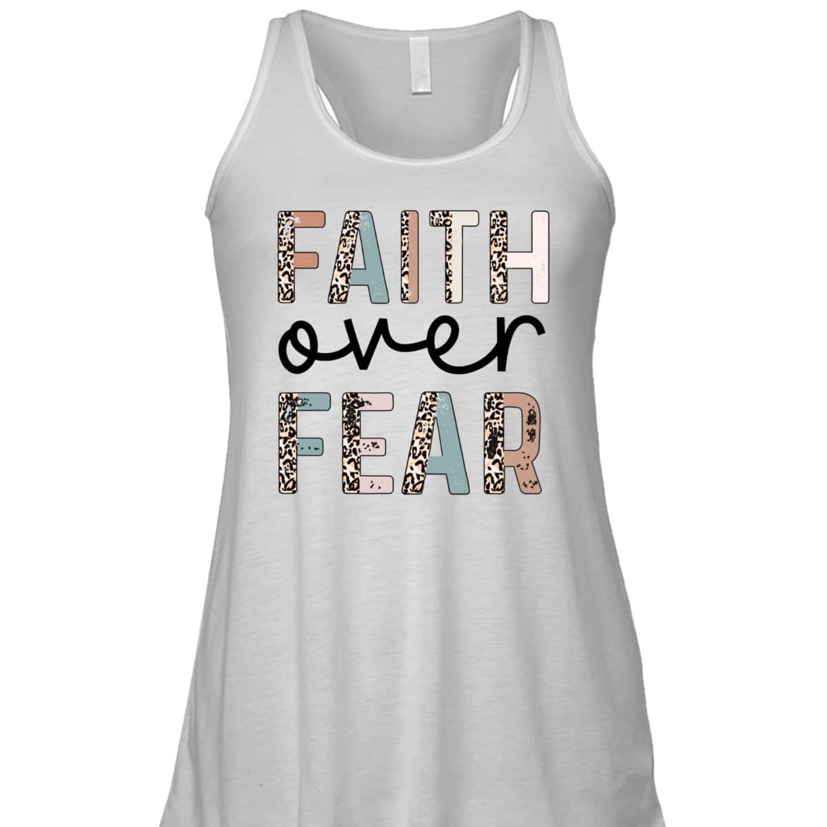 Cute Leopard Faith Over Fear Christian Religious T-Shirt Cute Leopard Faith Over Fear Christian Religious T-Shirt