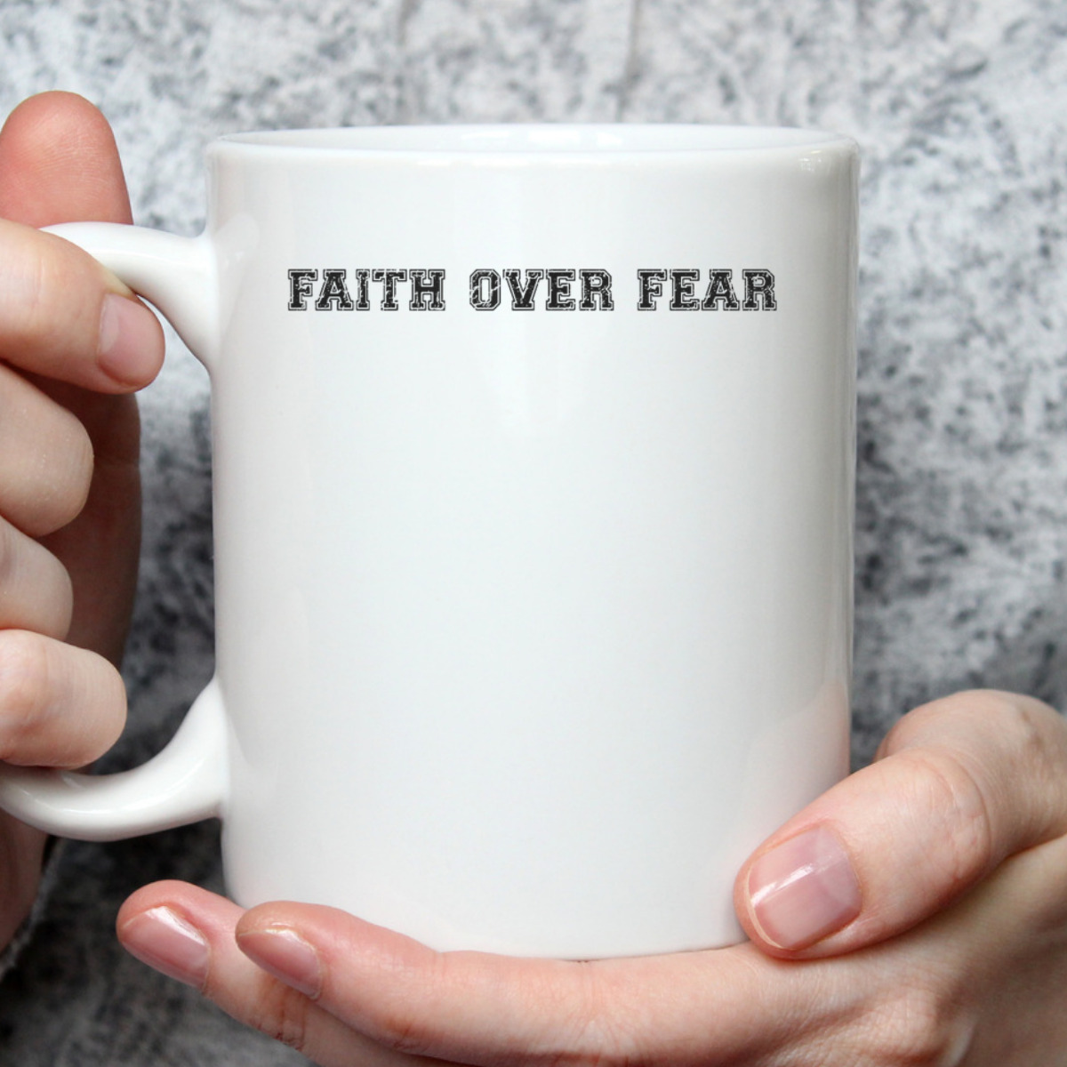 Faith Over Fear T-Shirt Trendy Christian Saying Minimal Faith Over Fear T-Shirt Trendy Christian Saying Minimal