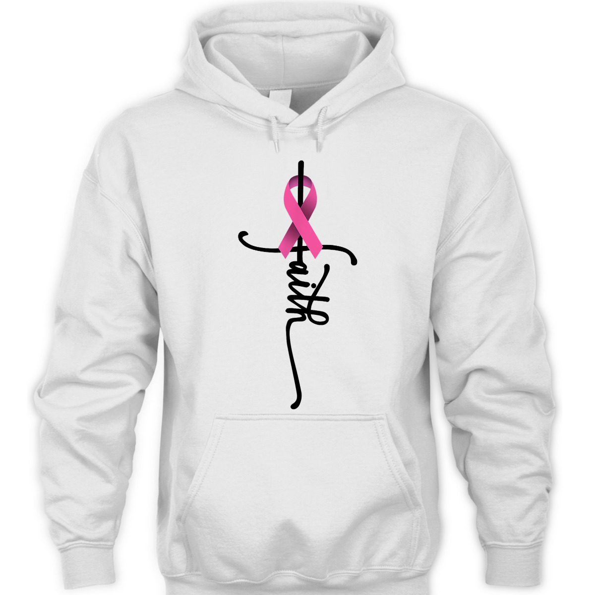 Christian Faith Pink Ribbon T-Shirt Cross Breast Cancer Awareness Christian Faith Pink Ribbon T-Shirt Cross Breast Cancer Awareness