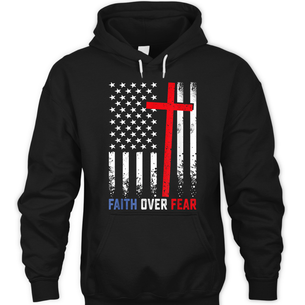 4th Of July USA American Flag Faith Over Fear Patriotic Christian T-Shirt 4th Of July USA American Flag Faith Over Fear Patriotic Christian T-Shirt