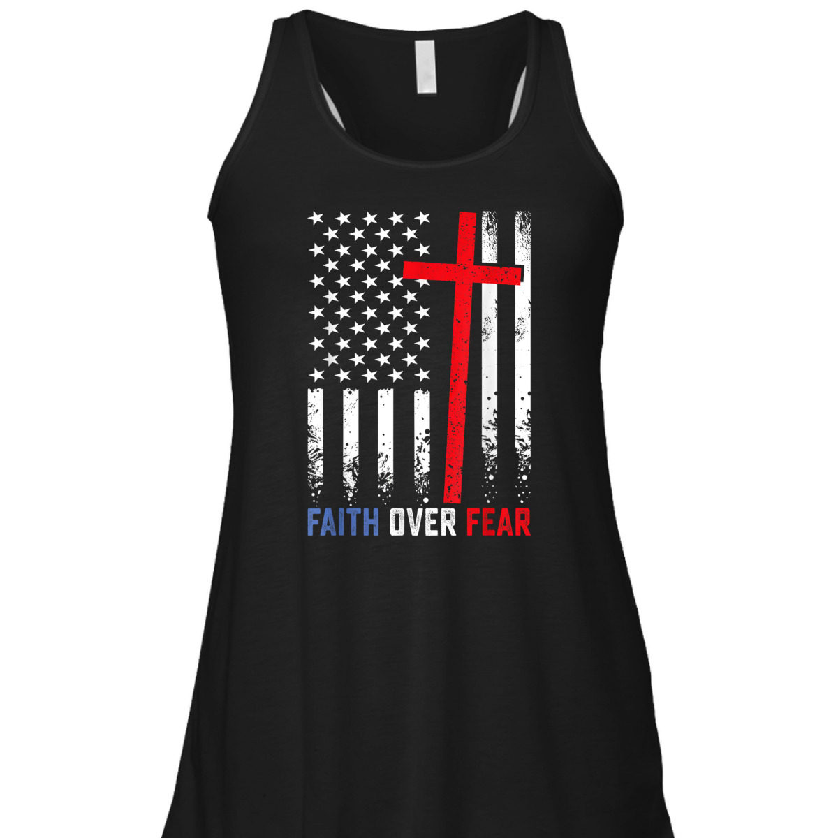 4th Of July USA American Flag Faith Over Fear Patriotic Christian T-Shirt 4th Of July USA American Flag Faith Over Fear Patriotic Christian T-Shirt