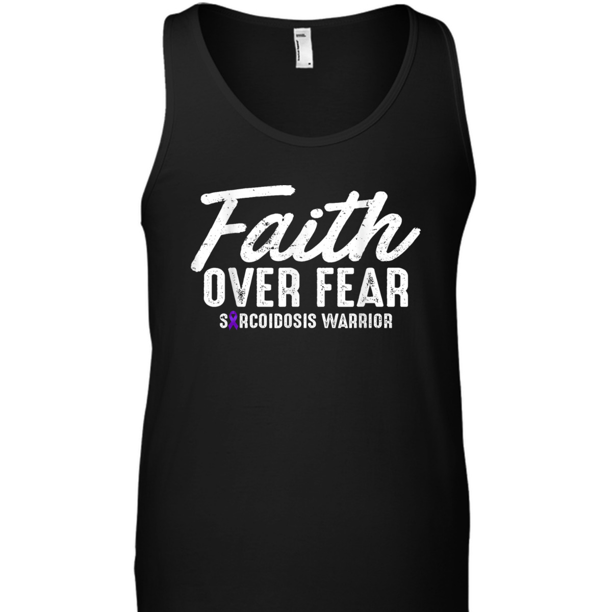 Faith Over Fear Sarcoidosis Warrior Sarcoidosis Awareness T-Shirt Faith Over Fear Sarcoidosis Warrior Sarcoidosis Awareness T-Shirt