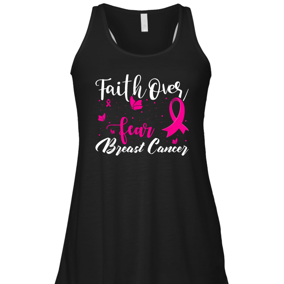 Faith Over Fear Love Breast Cancer Awareness T-Shirt Faith Over Fear Love Breast Cancer Awareness T-Shirt