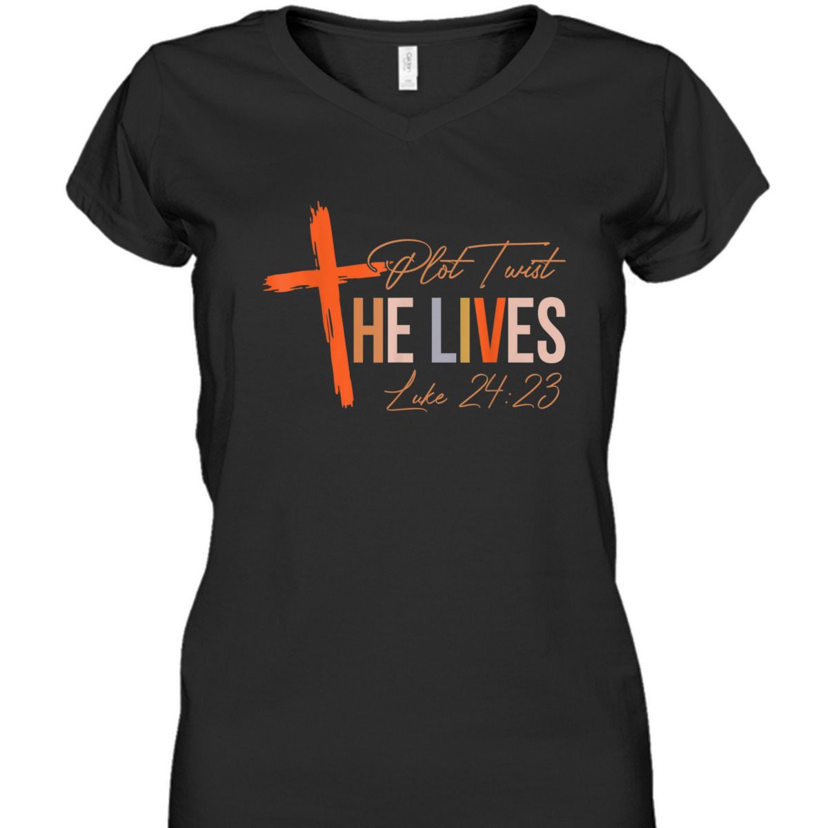 Vintage Plot Twist He Lives Cross Funny Christian Easter Day T-Shirt Luke 24:23 Vintage Plot Twist He Lives Cross Funny Christian Easter Day T-Shirt Luke 24:23