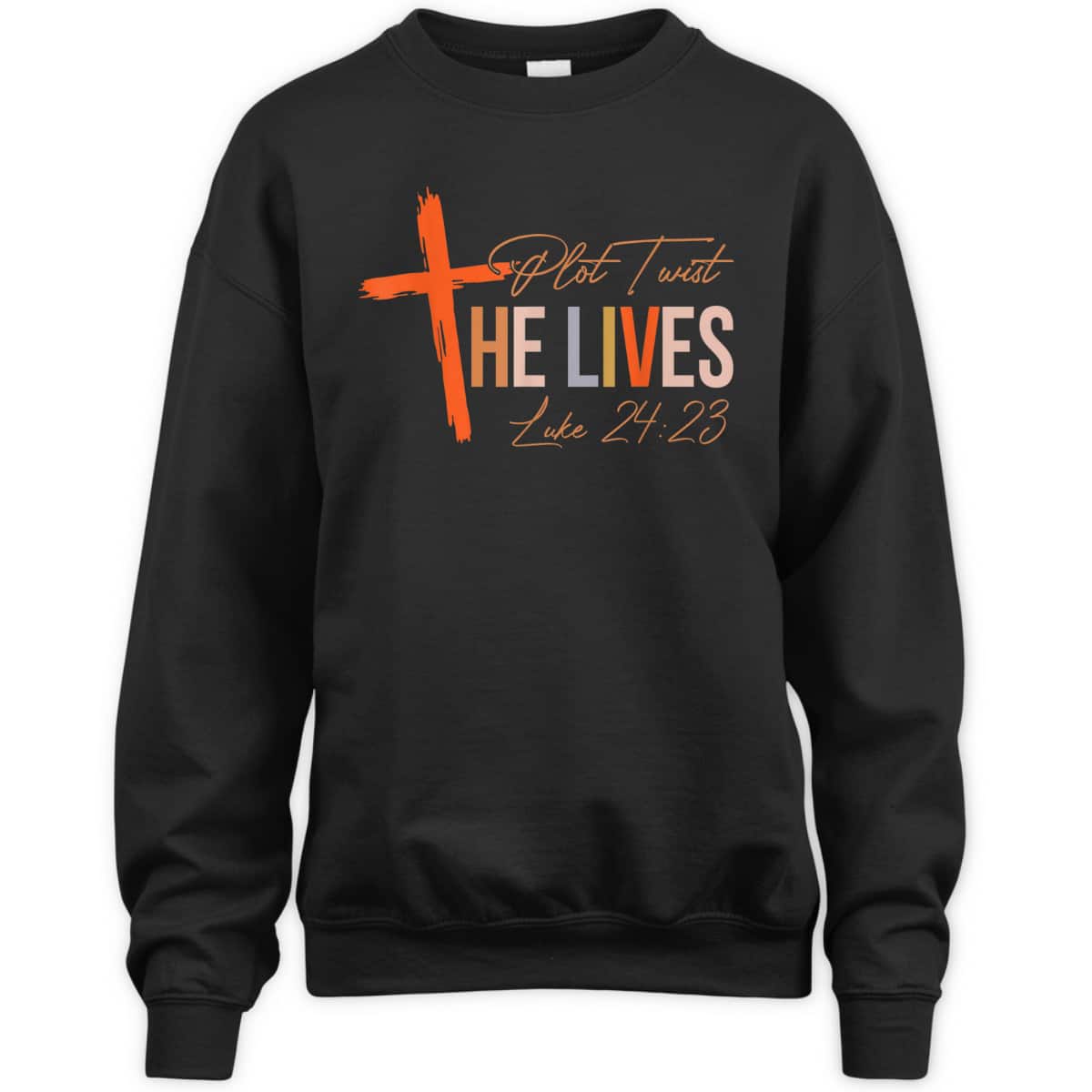 Vintage Plot Twist He Lives Cross Funny Christian Easter Day T-Shirt Luke 24:23 Vintage Plot Twist He Lives Cross Funny Christian Easter Day T-Shirt Luke 24:23