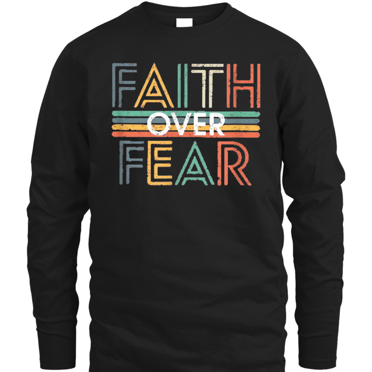 Jesus Christ Cross Faith Over Fear Quote Saying Christian T-Shirt Jesus Christ Cross Faith Over Fear Quote Saying Christian T-Shirt