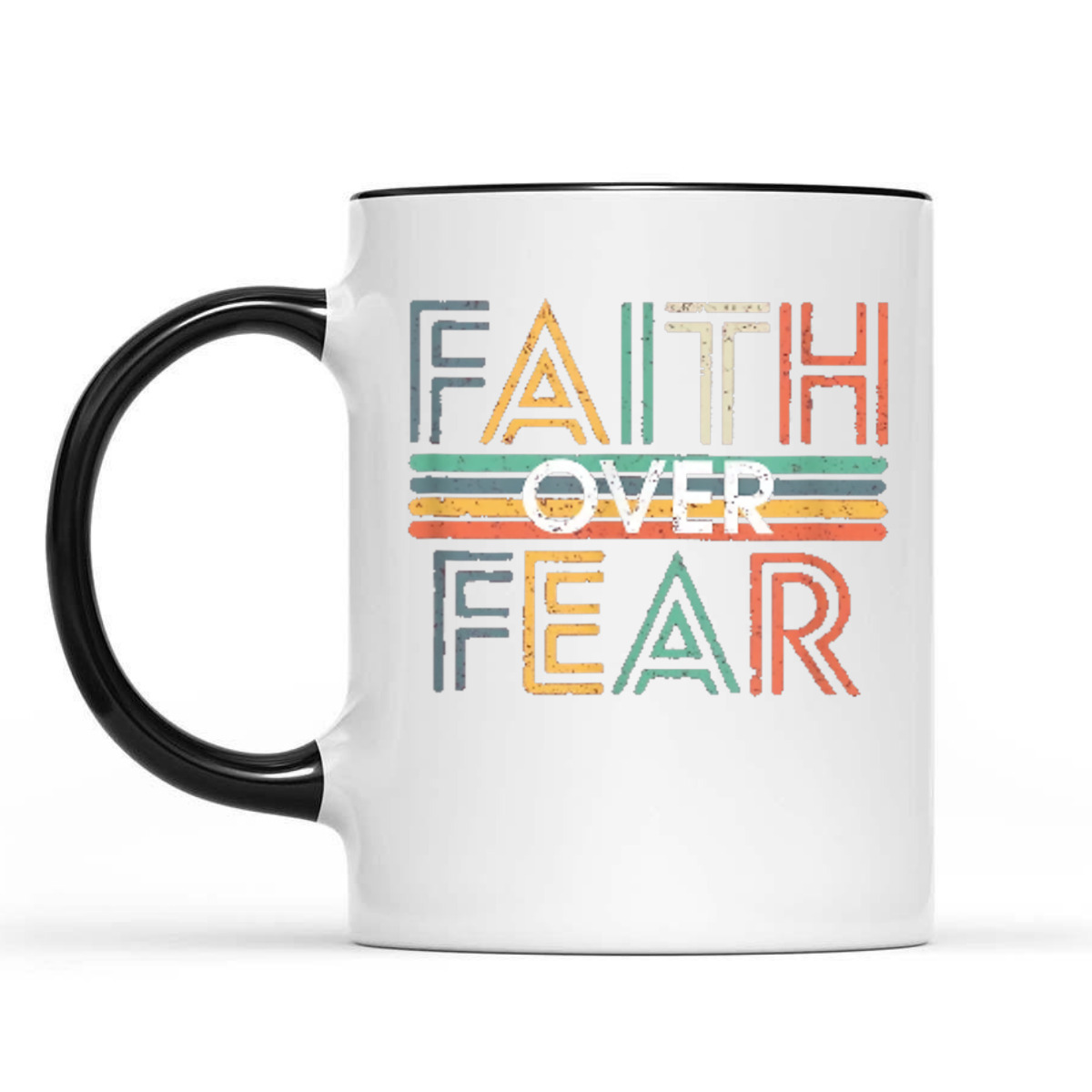 Jesus Christ Cross Faith Over Fear Quote Saying Christian T-Shirt Jesus Christ Cross Faith Over Fear Quote Saying Christian T-Shirt